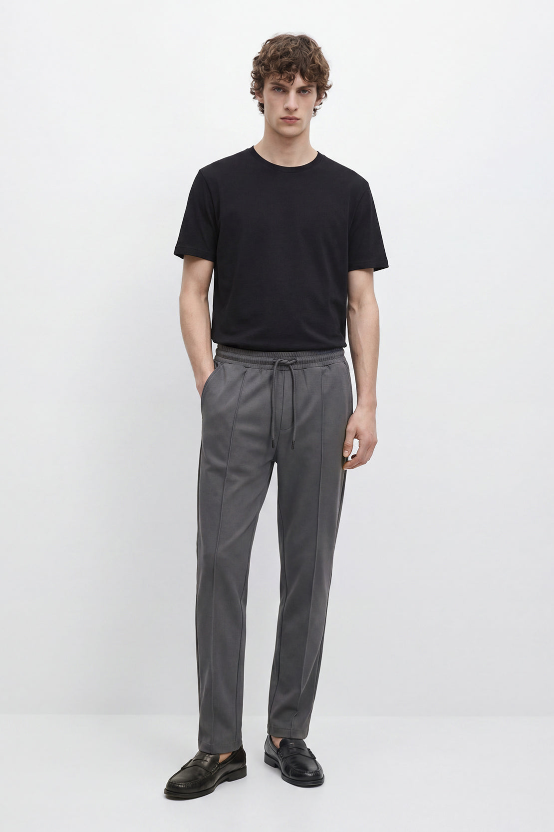 KOKO Modal Relaxed Straight Fit Trouser – Grey