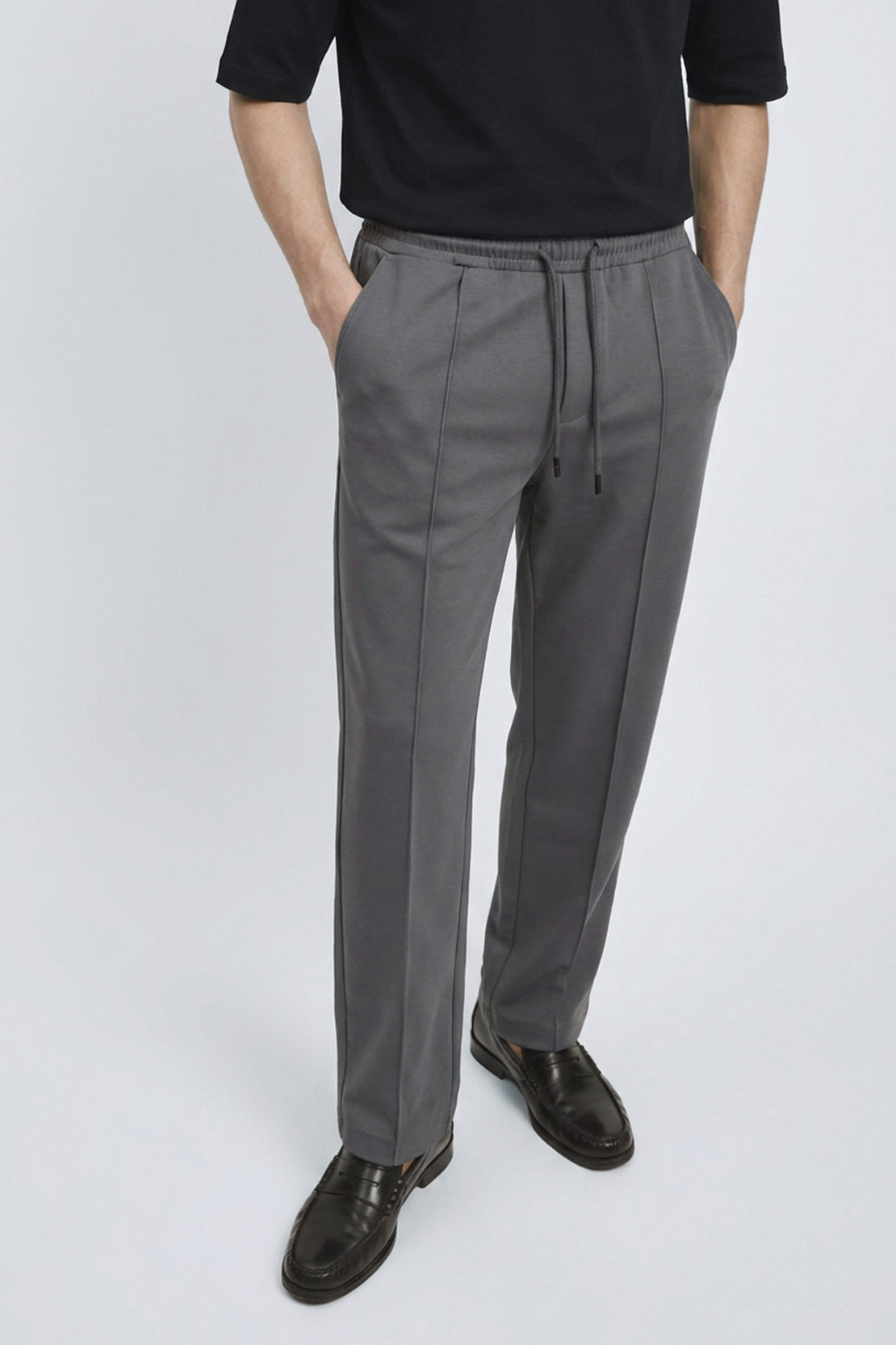 KOKO Modal Relaxed Straight Fit Trouser – Grey