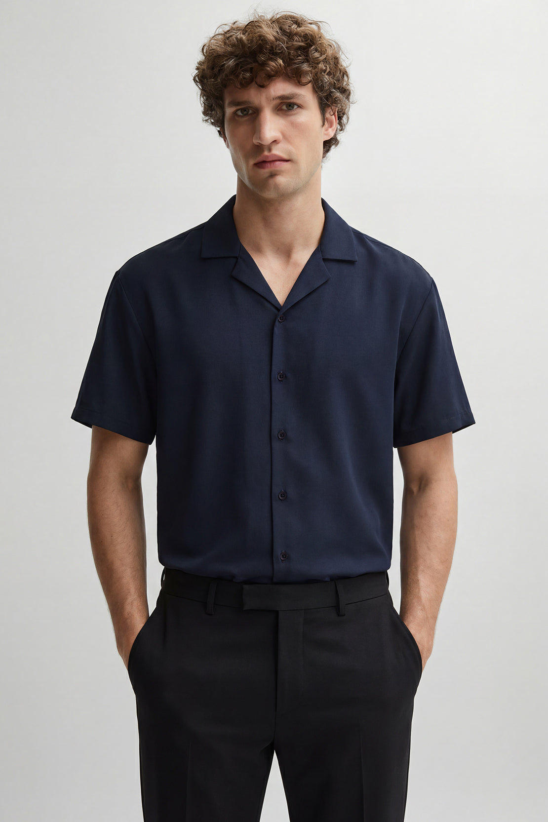 KOKO Pure Ease Classic Button-Down Shirt– Navy