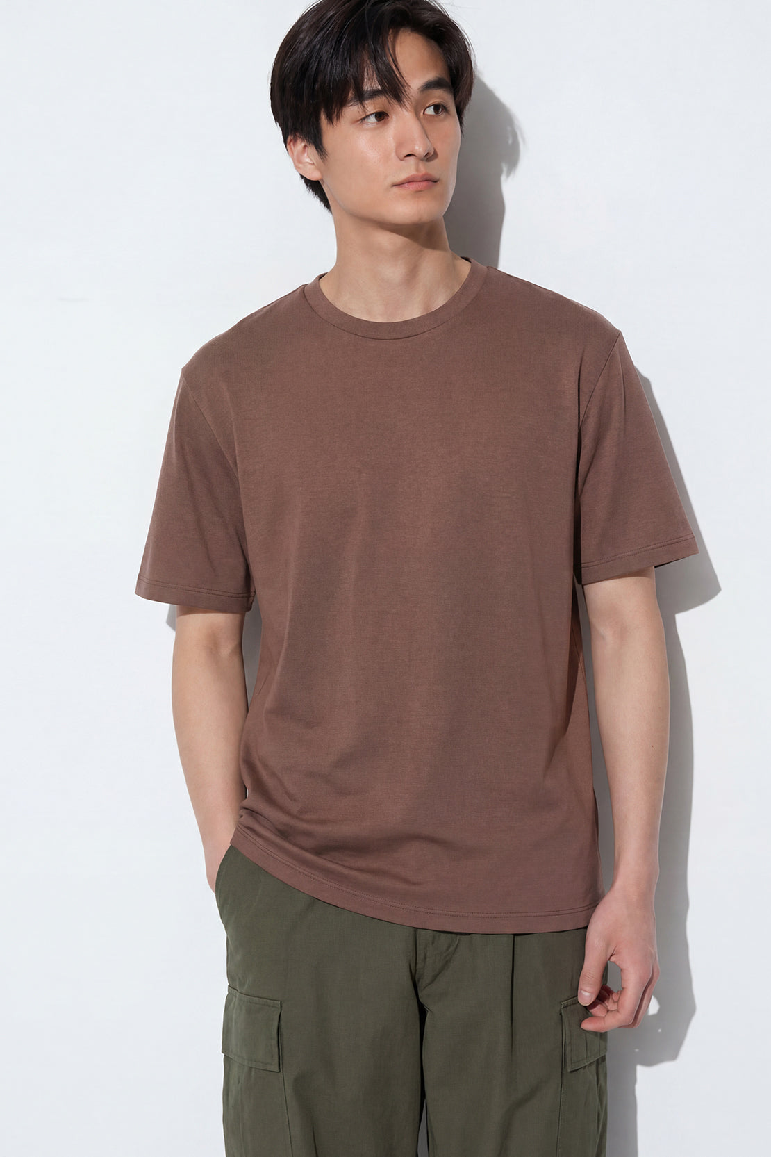 KOKO Sheen Modal Crew Neck T-Shirt – TAUPE