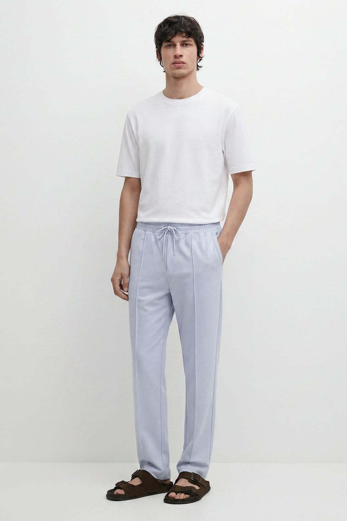 KOKO Sheen Modal Relaxed Jogger Pants – Light Blue