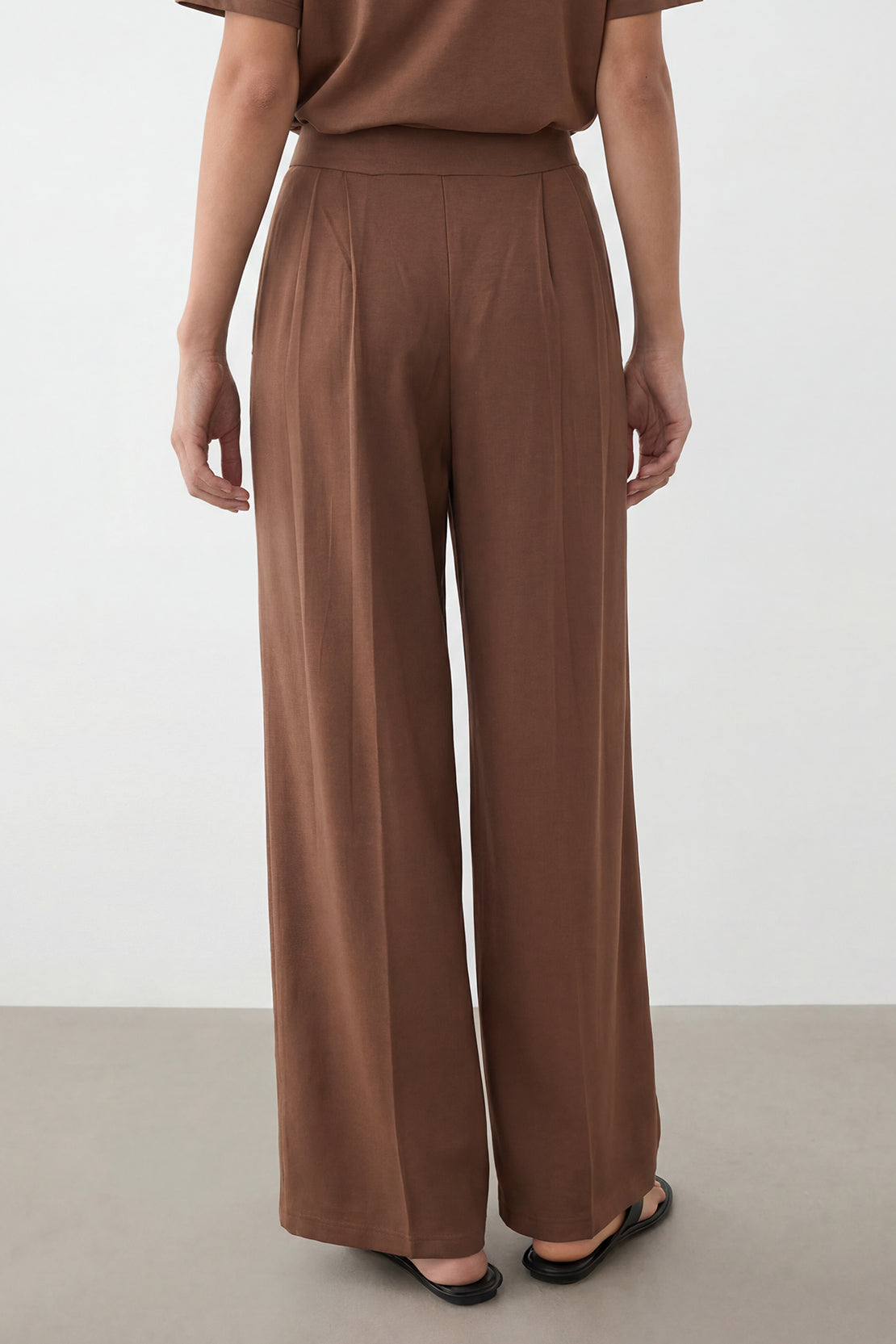 KOKO Modal Blend Wide Leg Pants – Taupe
