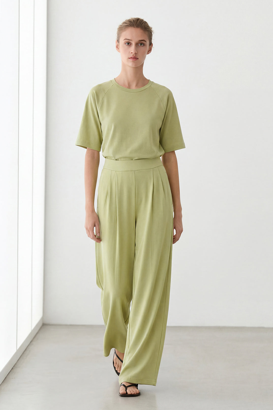 KOKO Modal Blend Wide Leg Pants – Green
