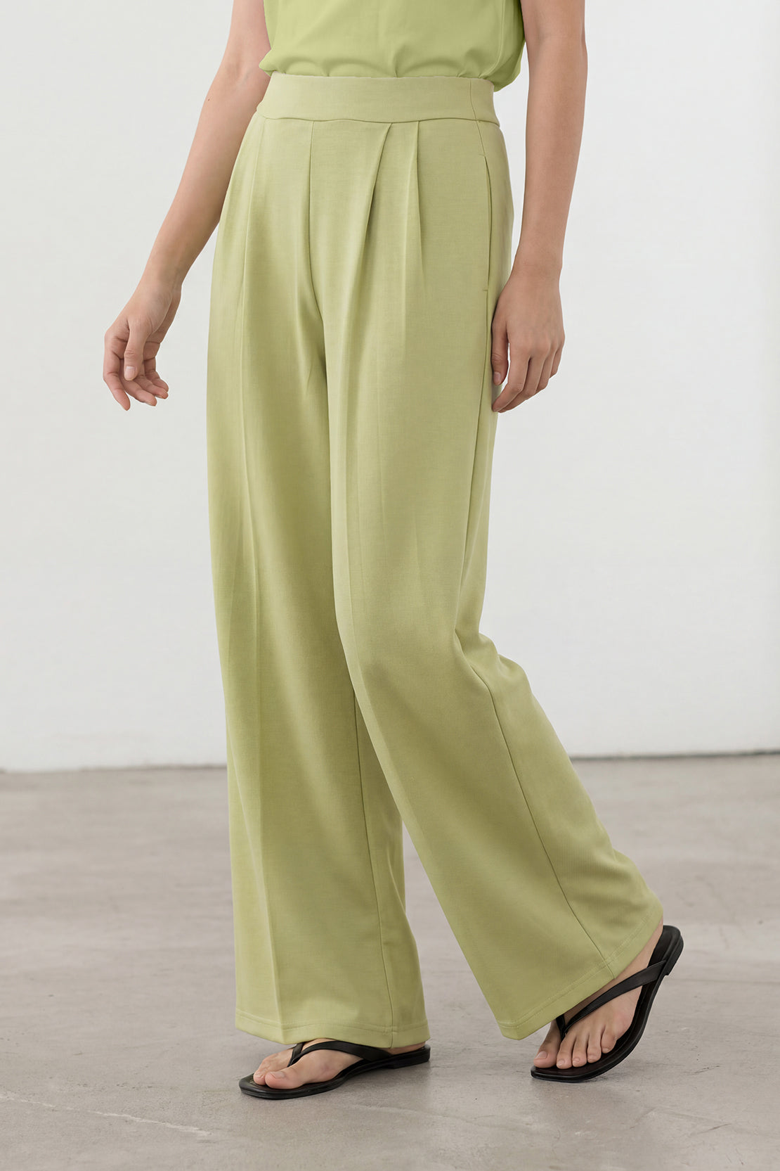 KOKO Modal Blend Wide Leg Pants – Green