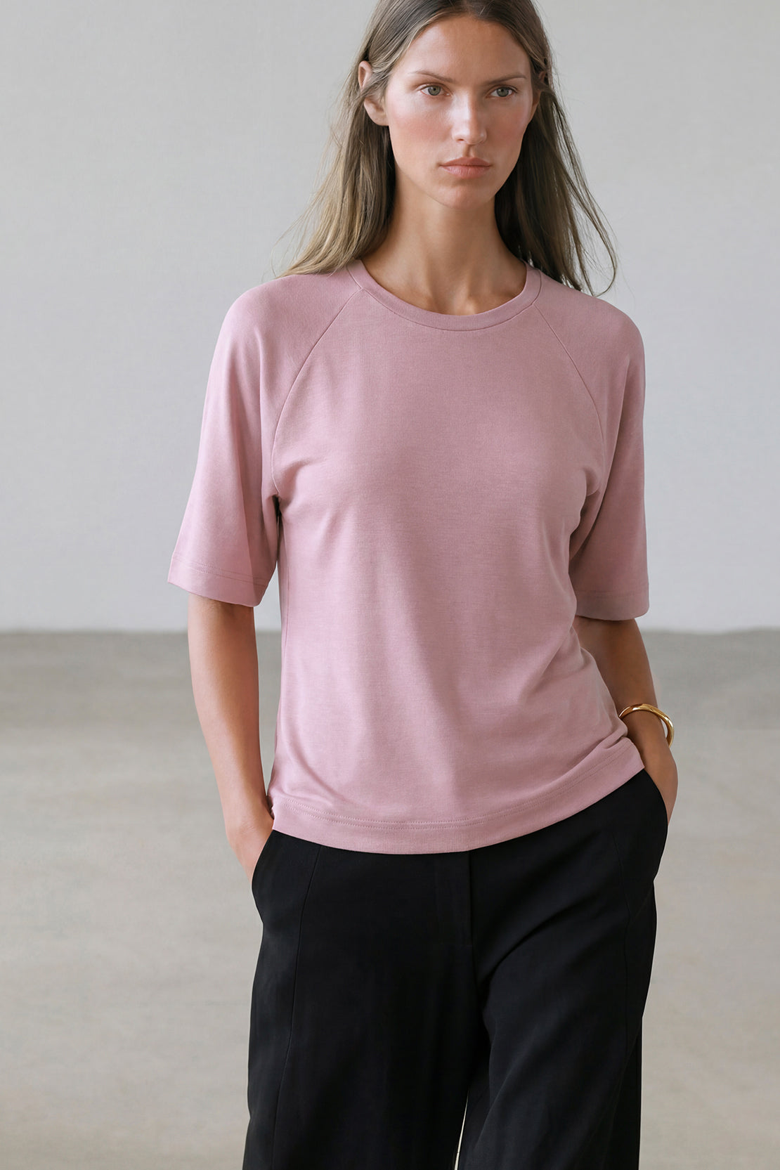 KOKO Modal Blend Relaxed Fit Top – Pink