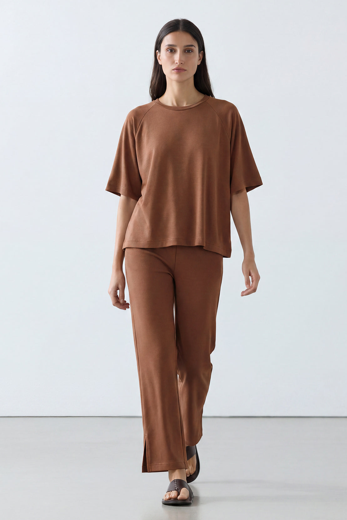 KOKO Modal Blend Relaxed Fit Top – Caramel