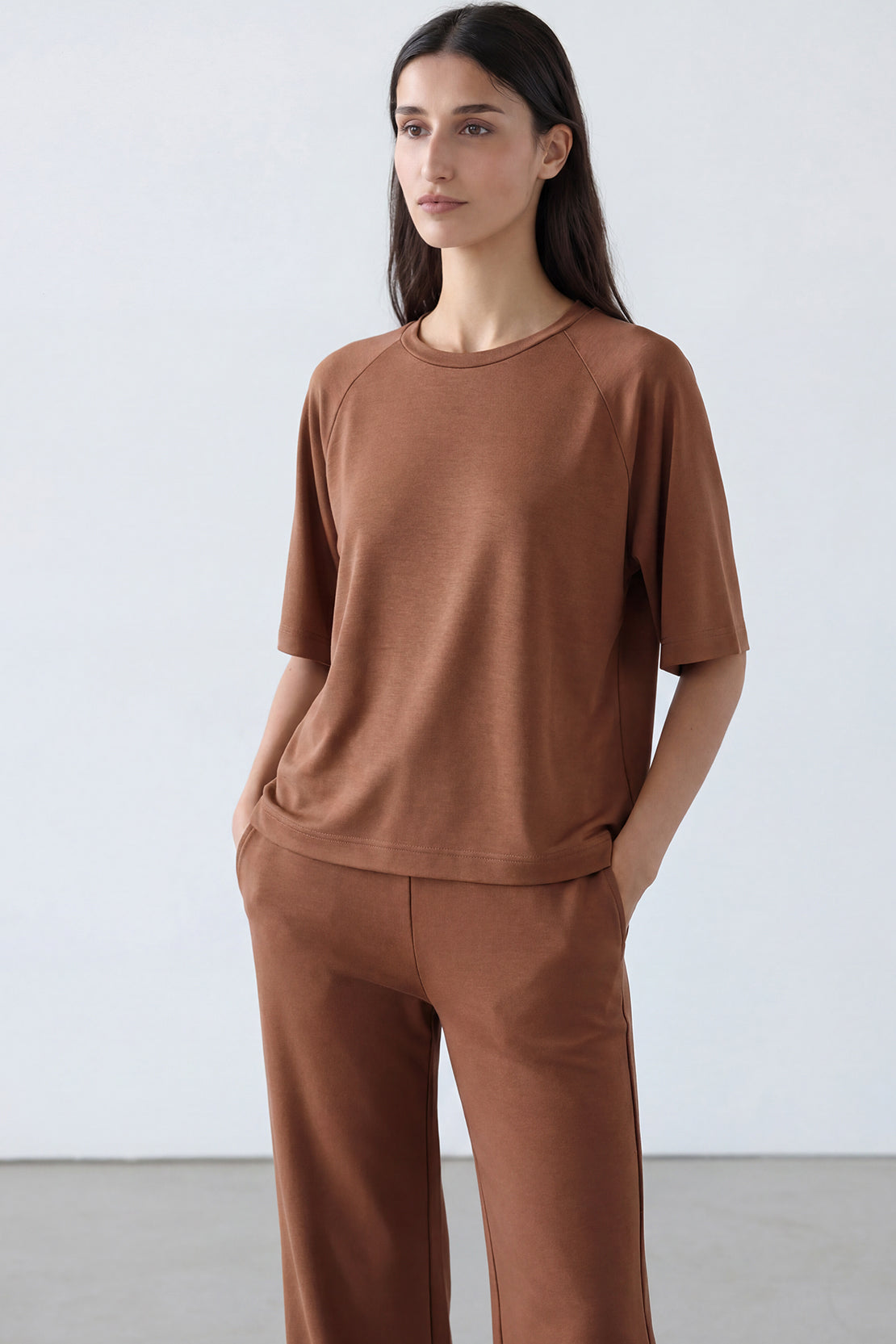 KOKO Modal Blend Relaxed Fit Top – Caramel