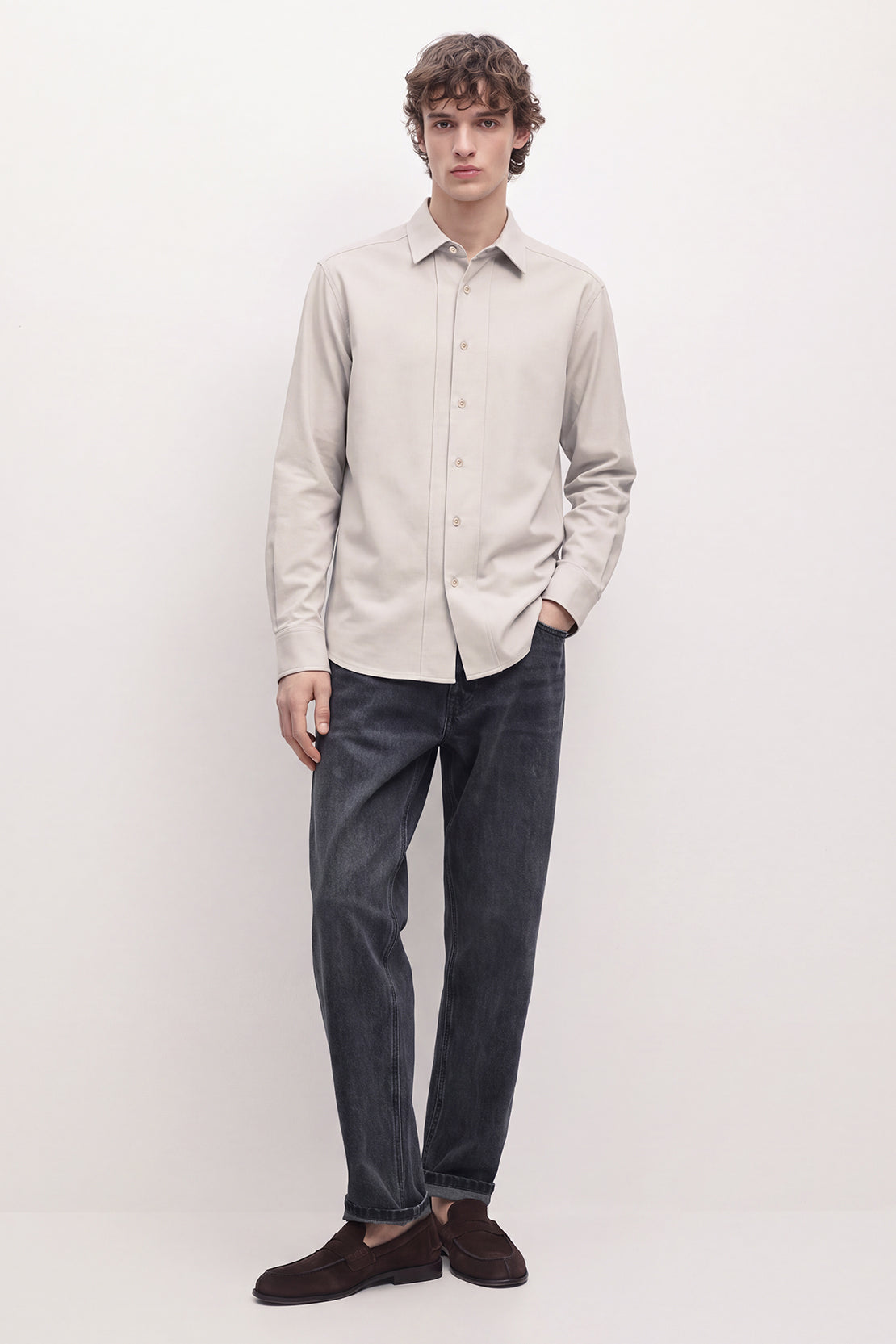 KOKO Smooth Cotton Shirt – Grey