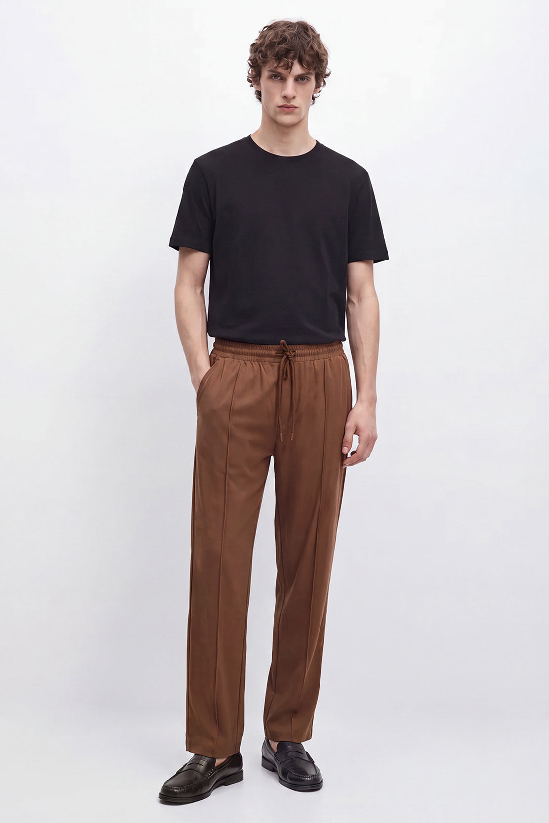 KOKO Air Weave Straight Fit Pants – Brown