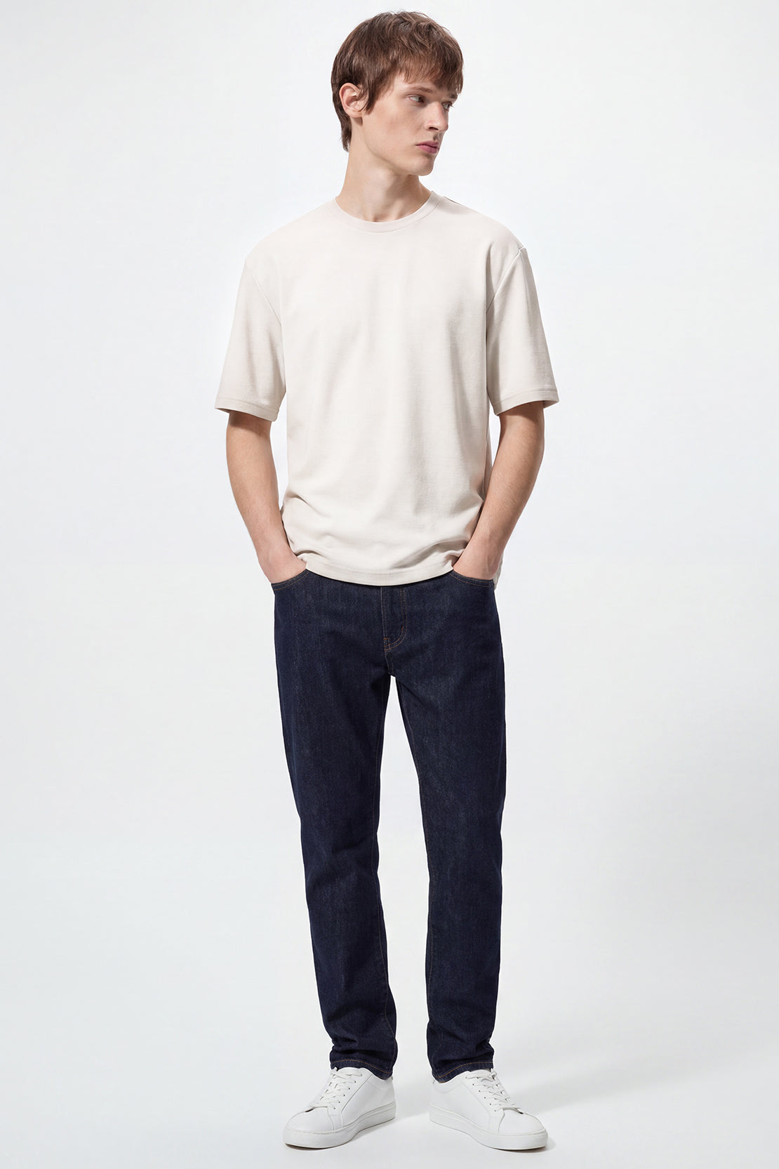 KOKO MIG Sand Washer Drop Shoulder T-shirt – White