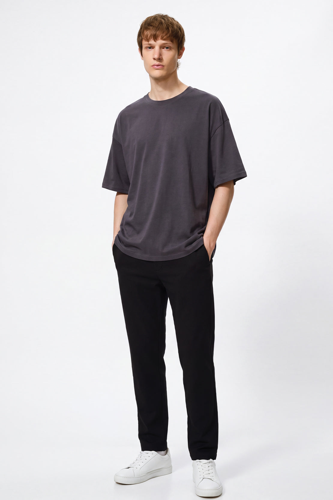 KOKO Cotton Drop Shoulder T-Shirt – Grey