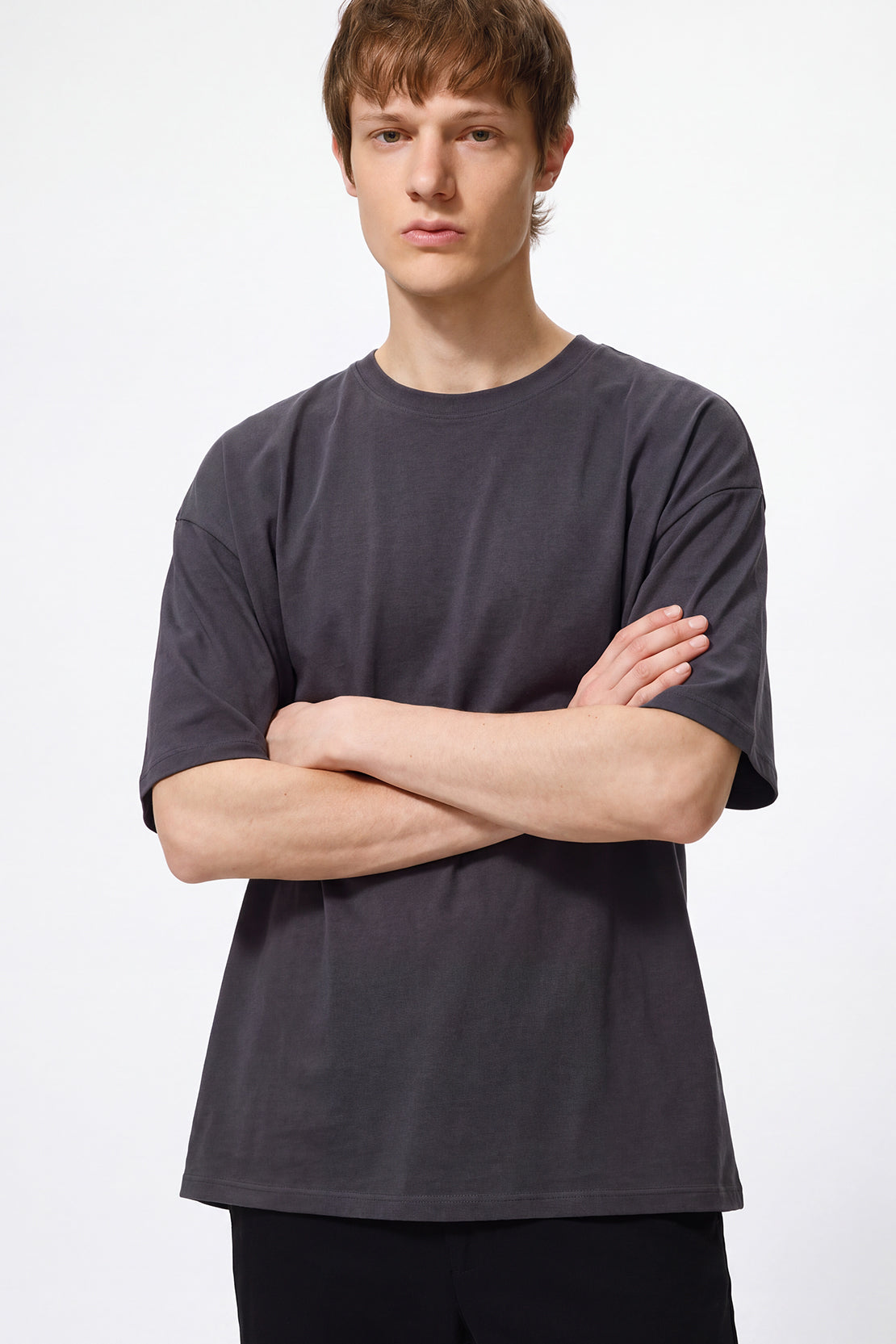 KOKO Cotton Drop Shoulder T-Shirt – Grey