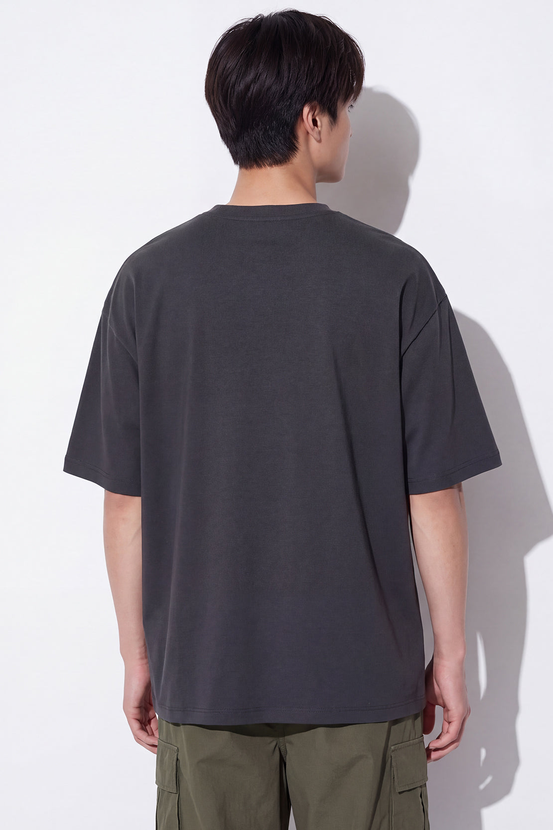 KOKO Cotton Drop Shoulder T-Shirt – Charcoal