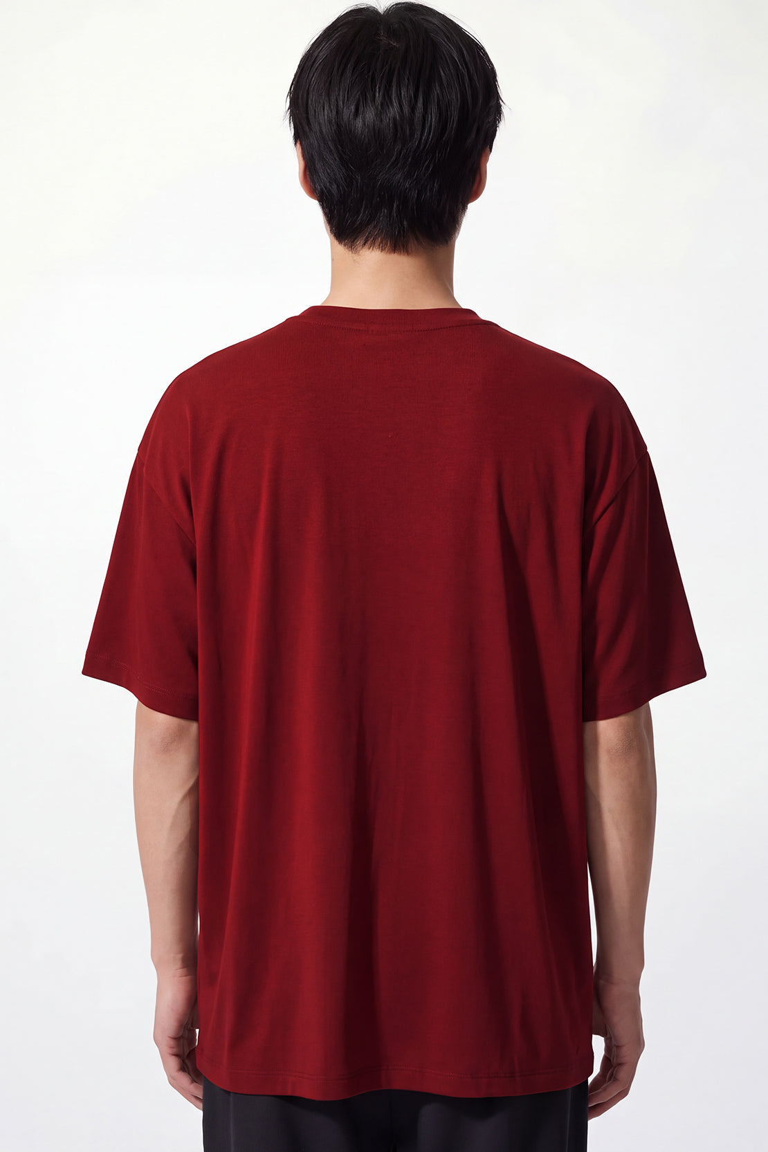 KOKO Cotton Drop Shoulder T-Shirt – Maroon