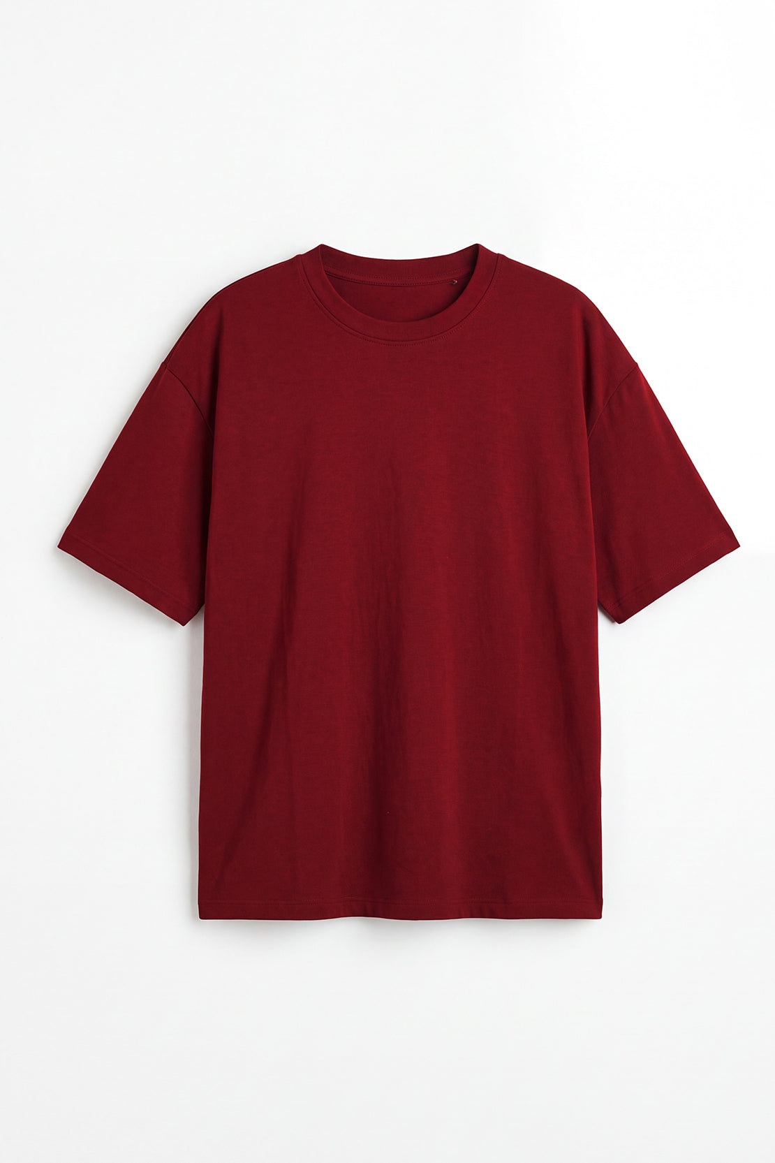 KOKO Cotton Drop Shoulder T-Shirt – Maroon