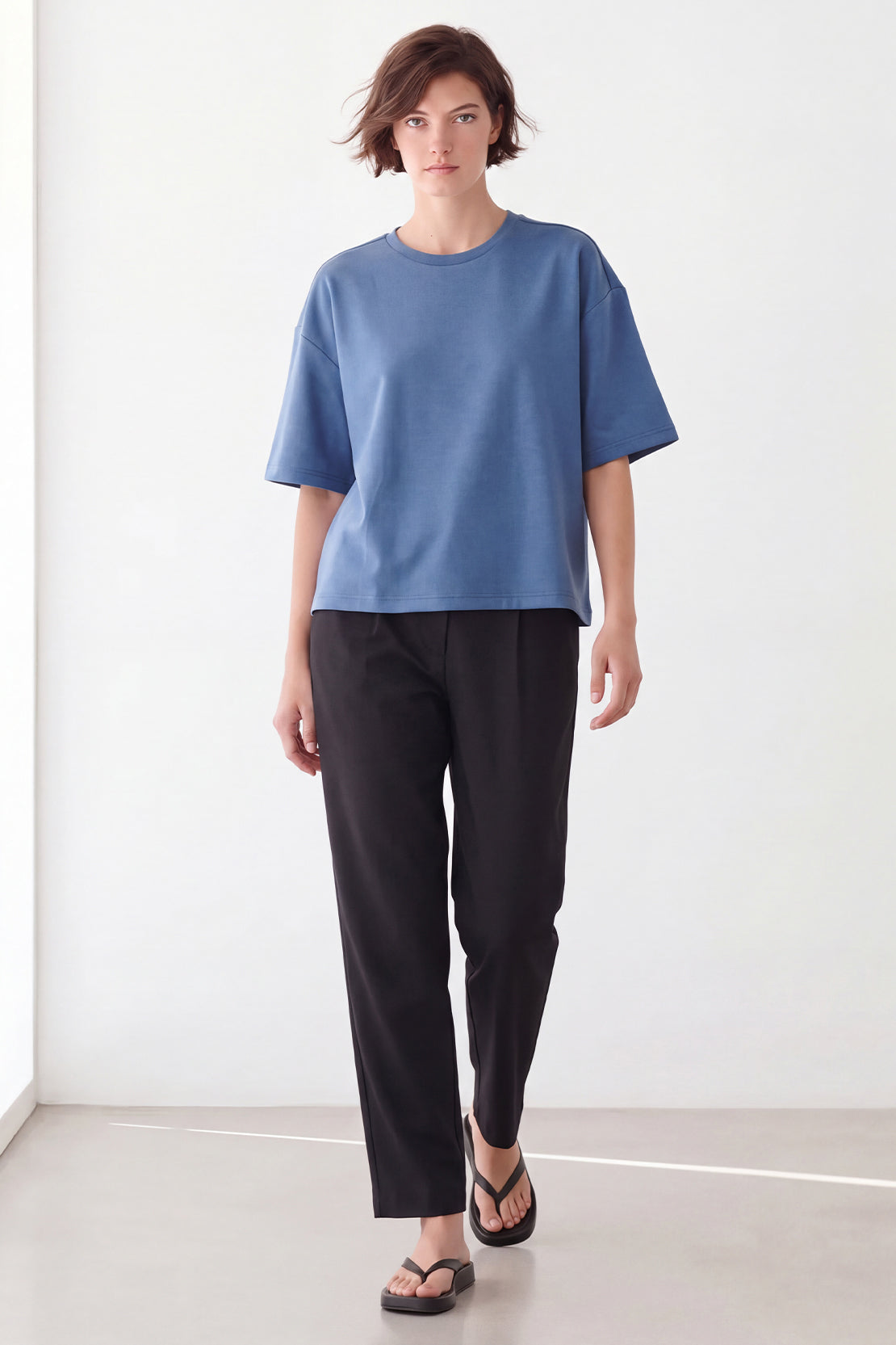 KOKO Modal Relaxed Fit T-Shirt – Blue