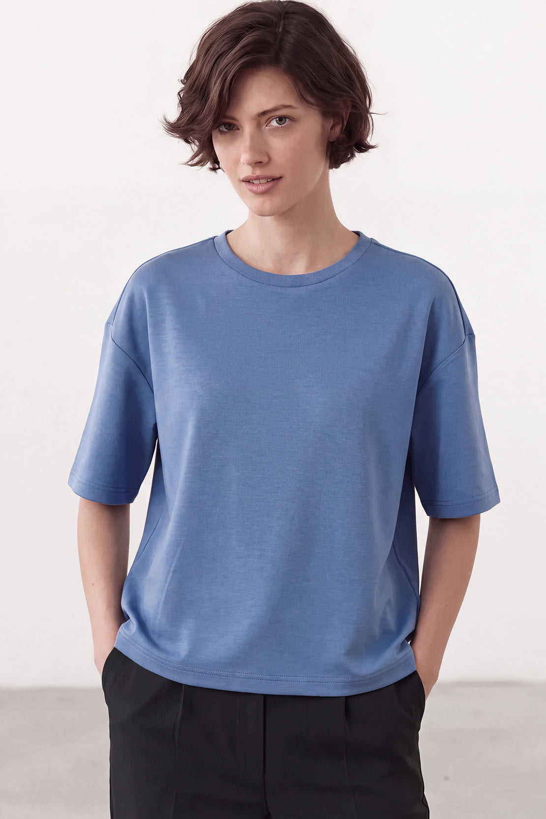 KOKO Modal Relaxed Fit T-Shirt – Blue