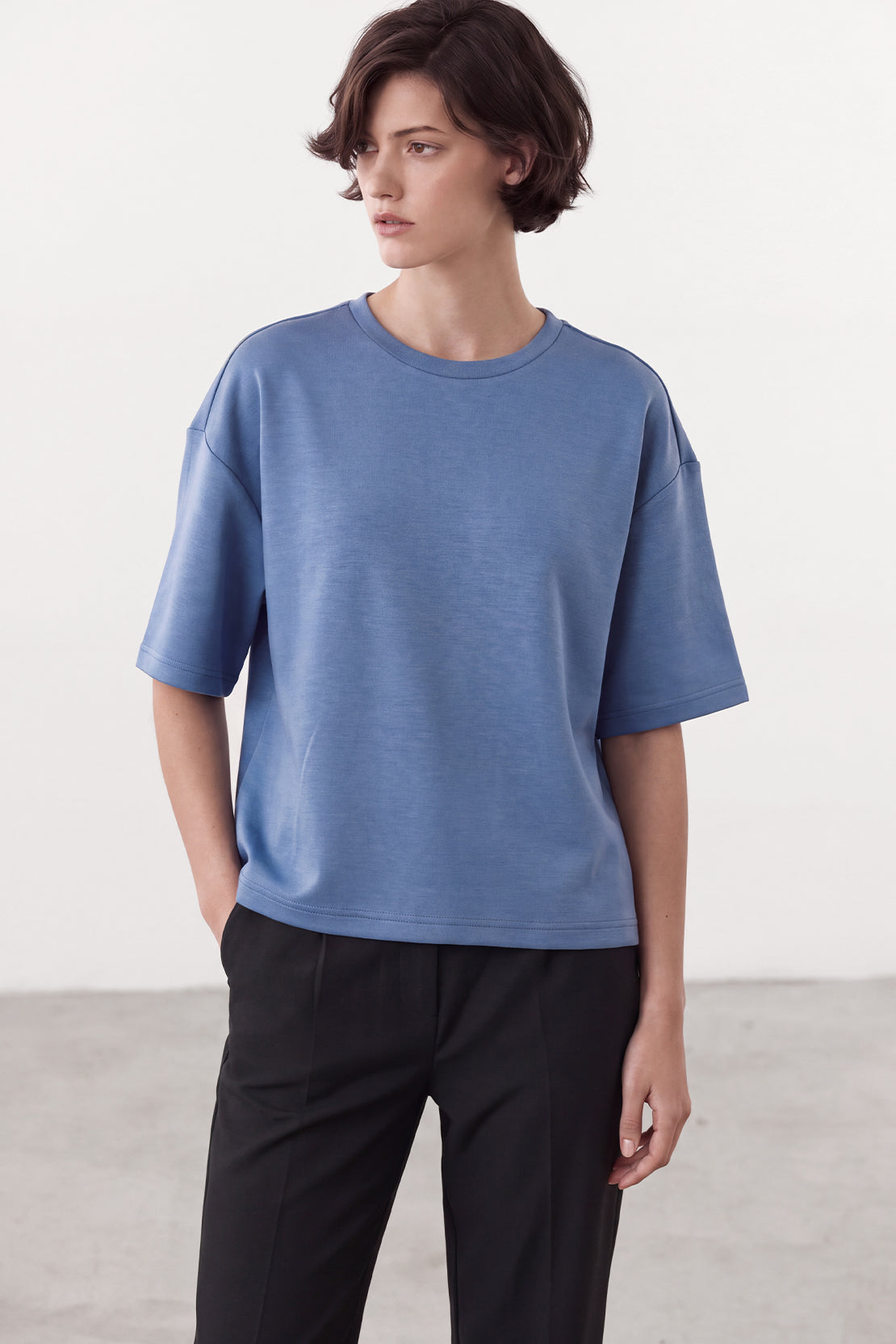 KOKO Modal Relaxed Fit T-Shirt – Blue