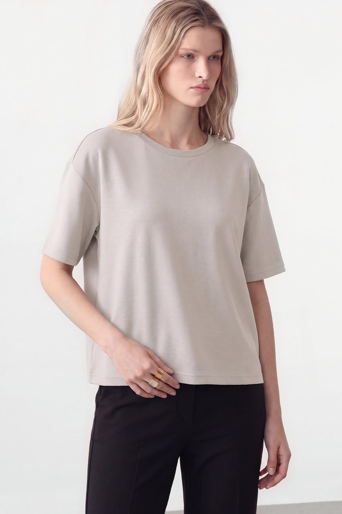 KOKO Modal Relaxed Fit T-Shirt – Grey