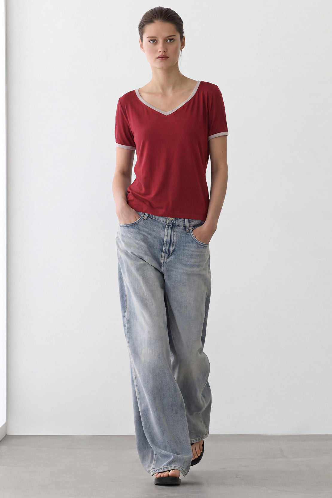 KOKO Bamboo Fibre V-Neck Top