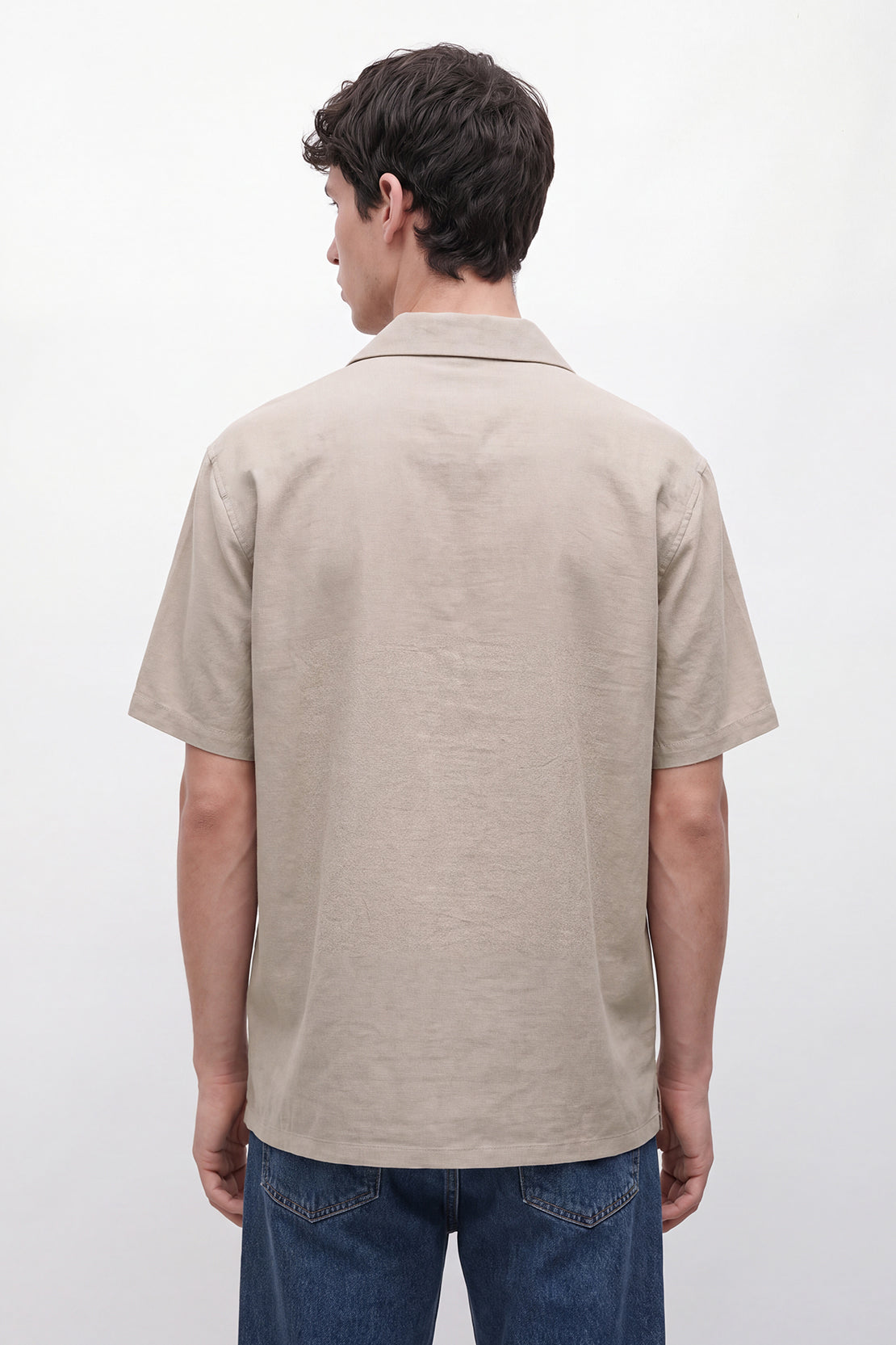 KOKO Linen Half Sleeve Shirt – Beige