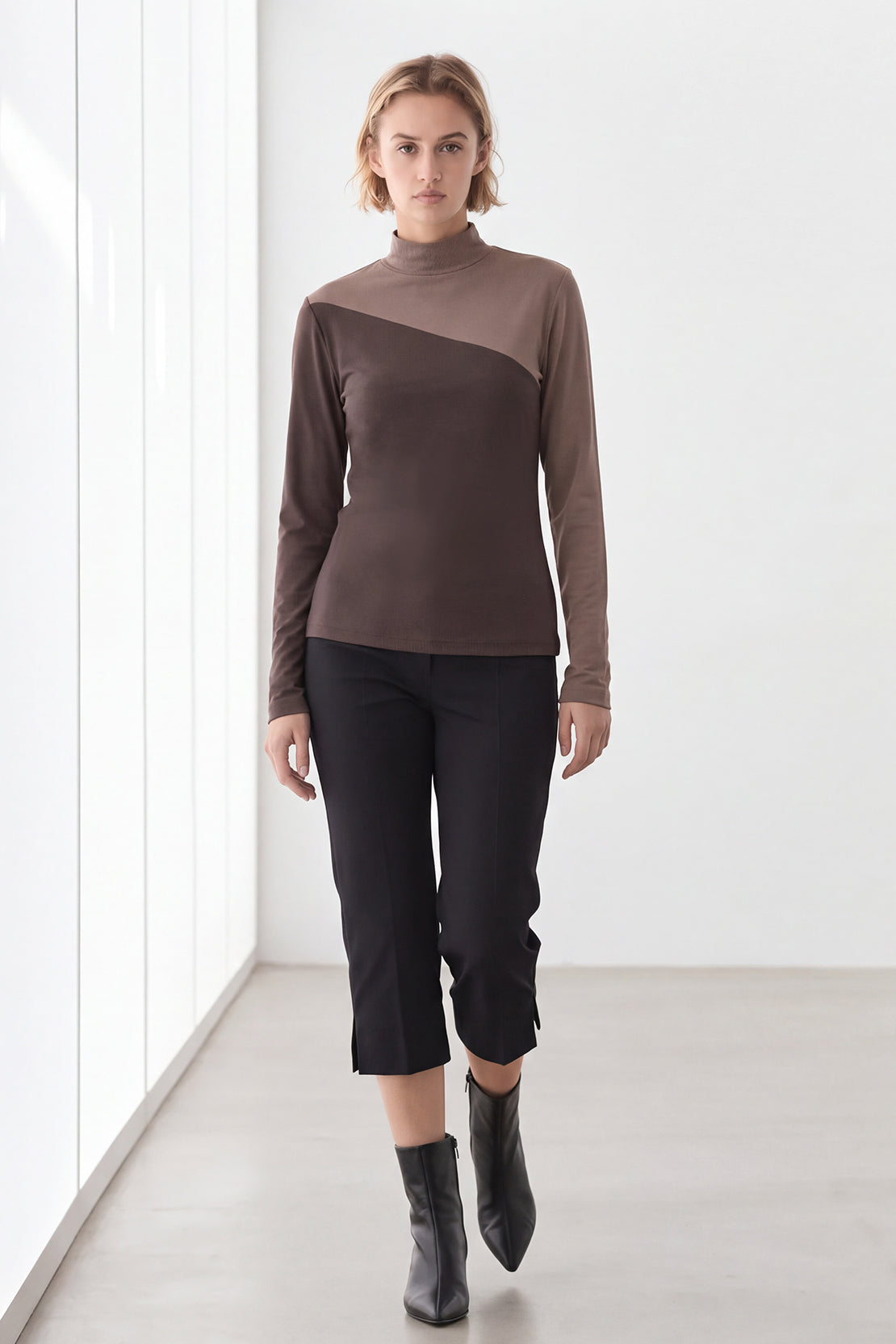 KOKO Cotton Mock Neck Top