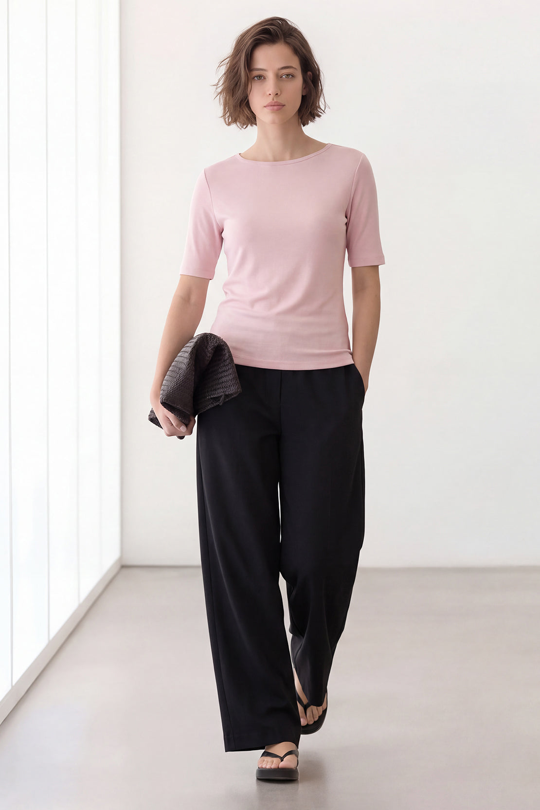 KOKO Wool Mock Neck T-Shirt