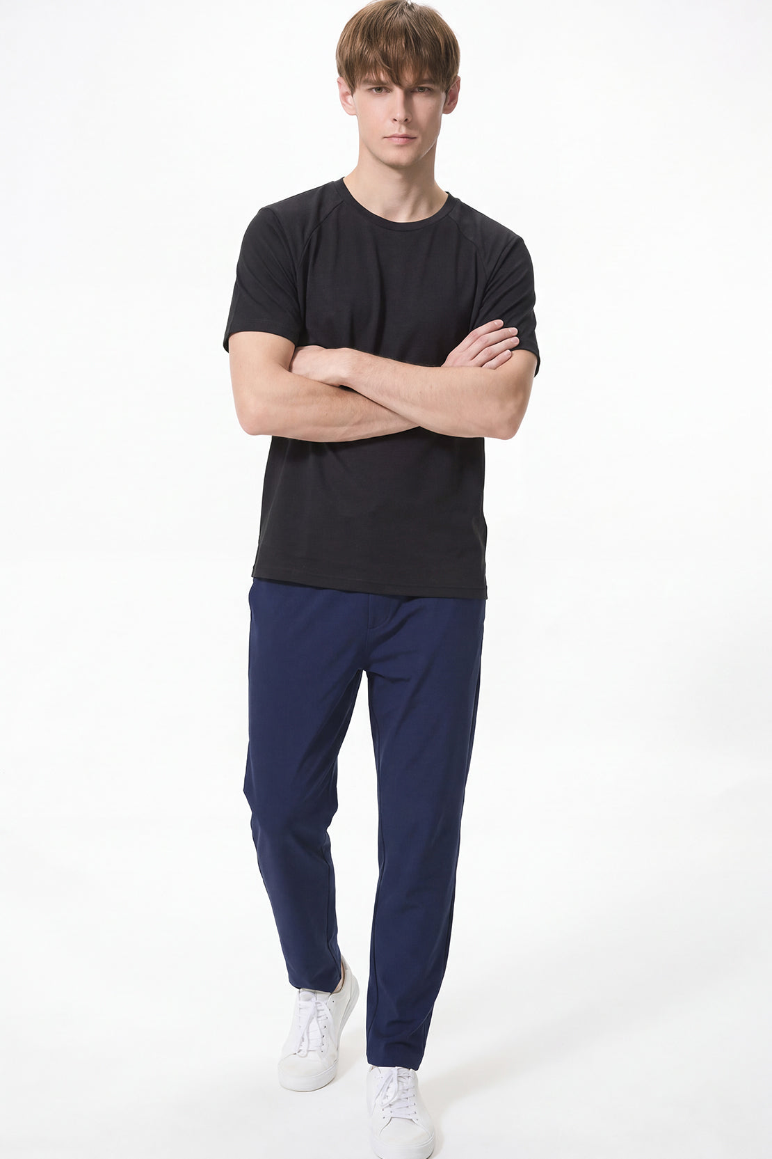 KOKO Modal Blend Crew Neck T-Shirt – Black & Clay