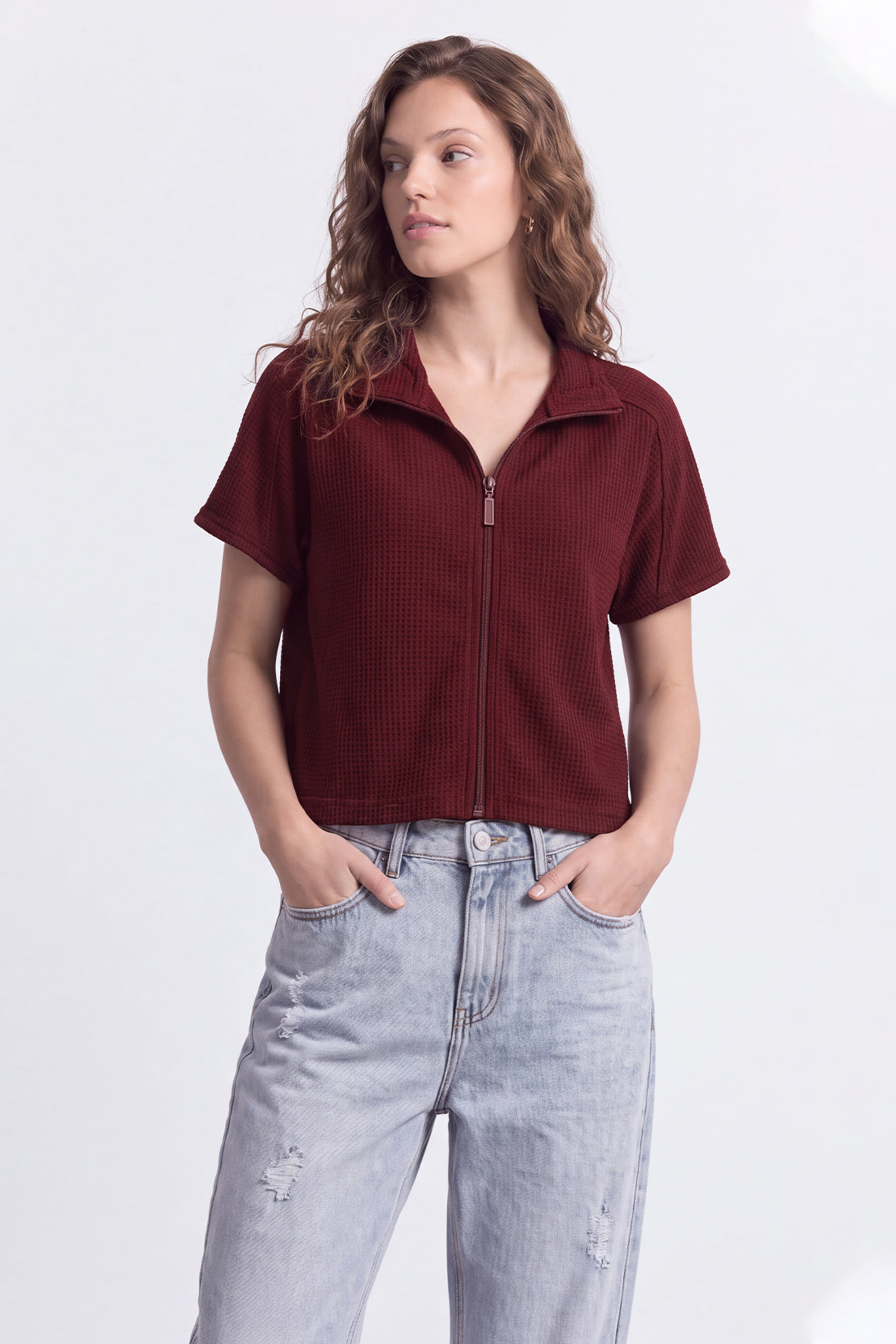 KOKO Structured Knit Cropped Jacket
