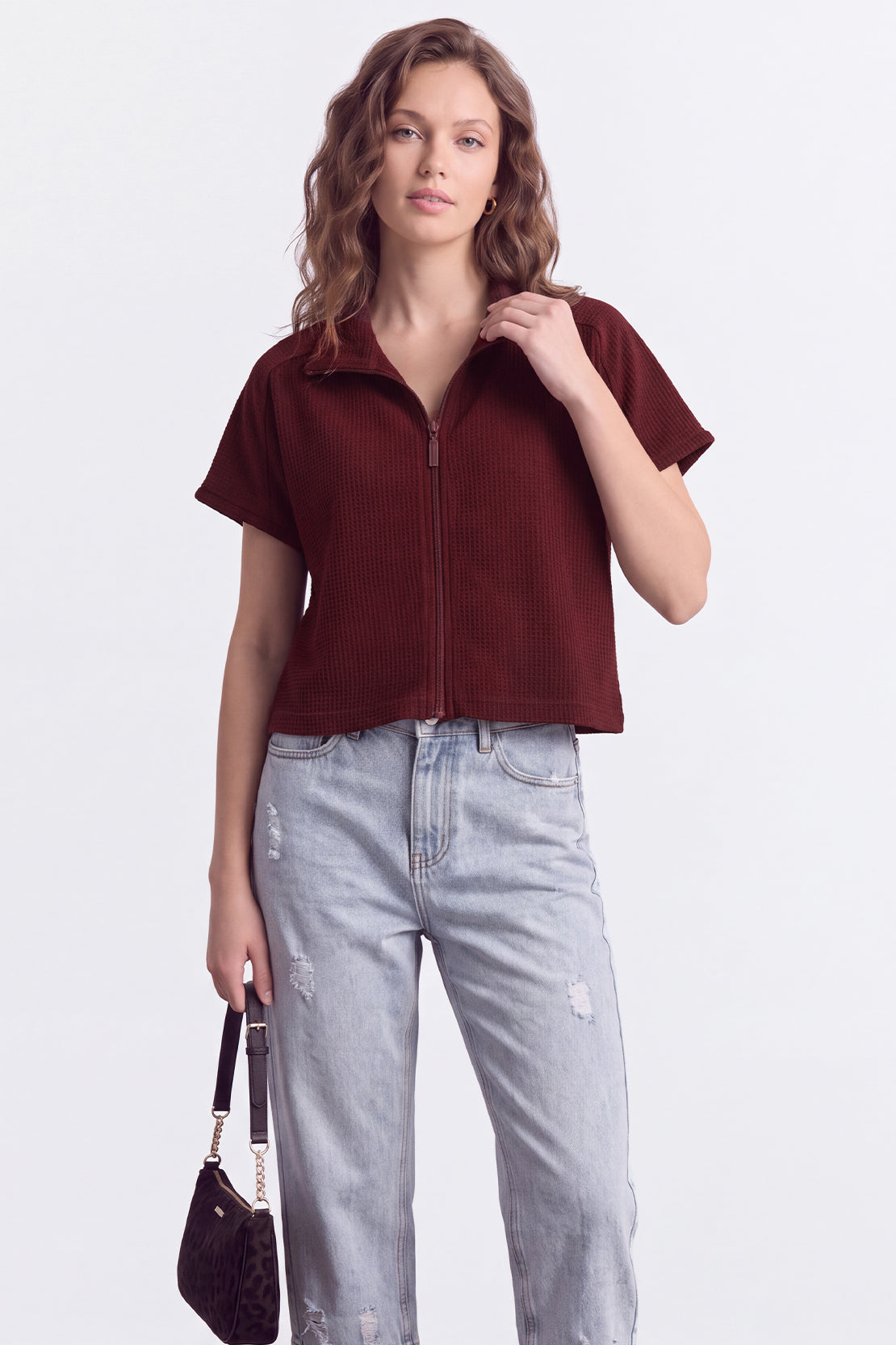 KOKO Structured Knit Cropped Jacket