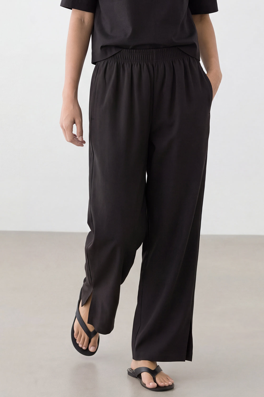 KOKO Modal Blend Side Slit Pants
