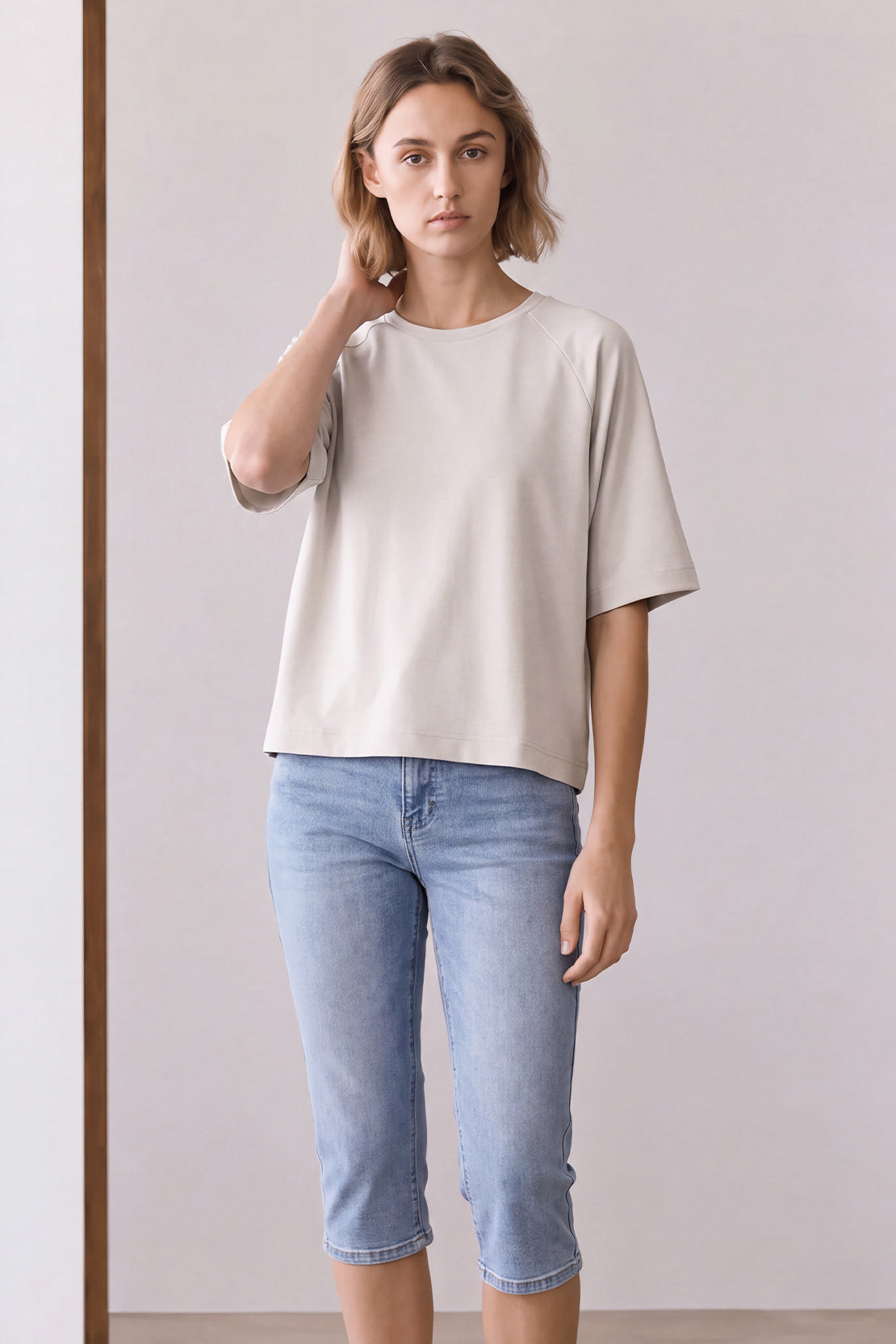 KOKO Modal Blend Oversized T-Shirt – Black, Beige & Navy