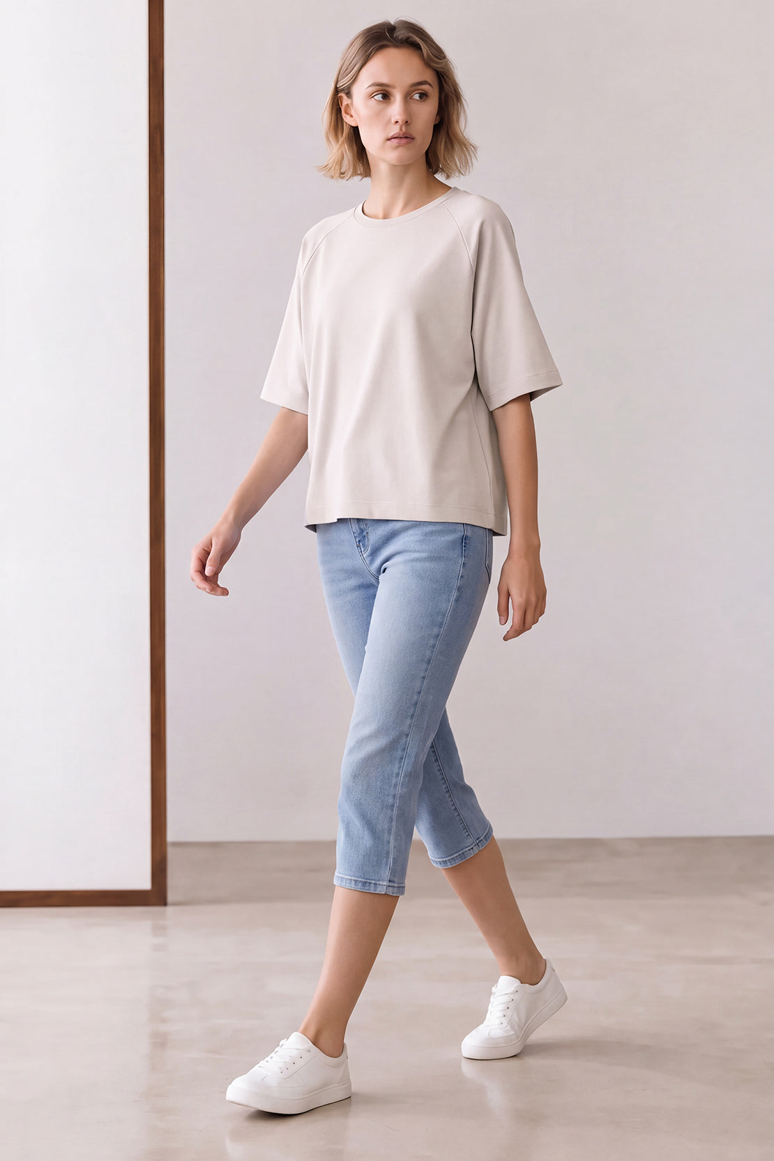 KOKO Modal Blend Oversized T-Shirt – Black, Beige & Navy