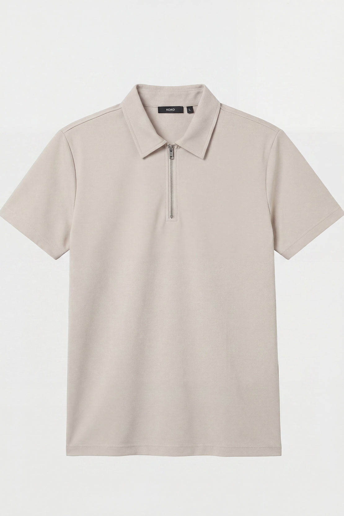 KOKO Pure-Ease Half-Zip Polo – Beige