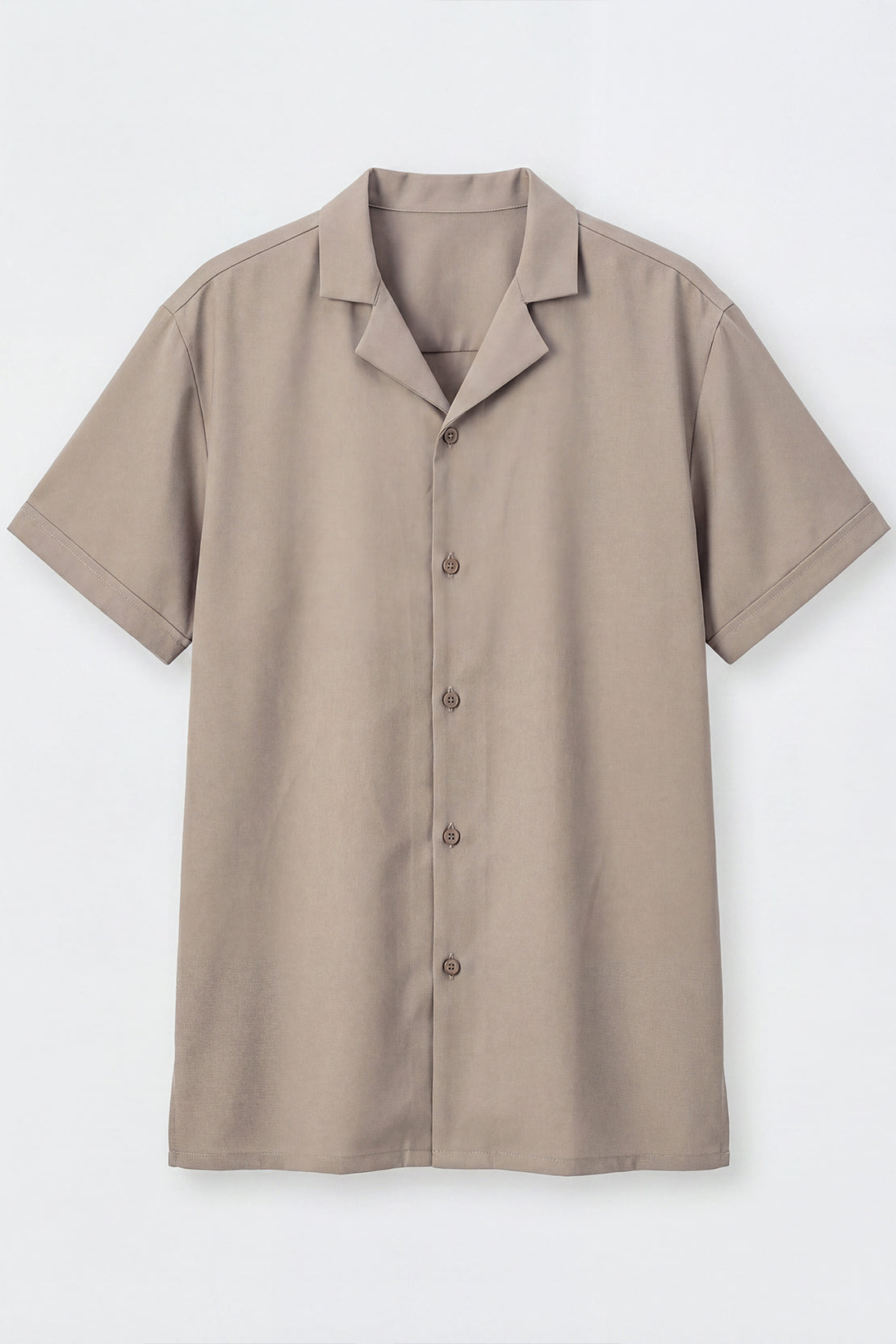 KOKO Pure-Ease Relaxed Button-Down Shirt-White & Beige