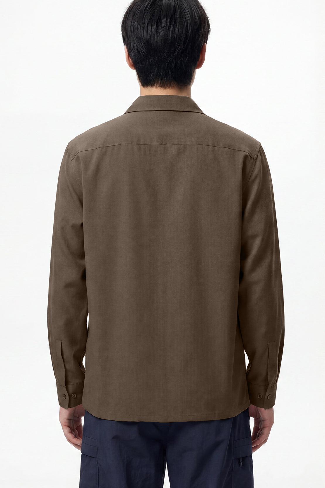 KOKO Pure-Ease Soft Collar Shirt – Brown & White