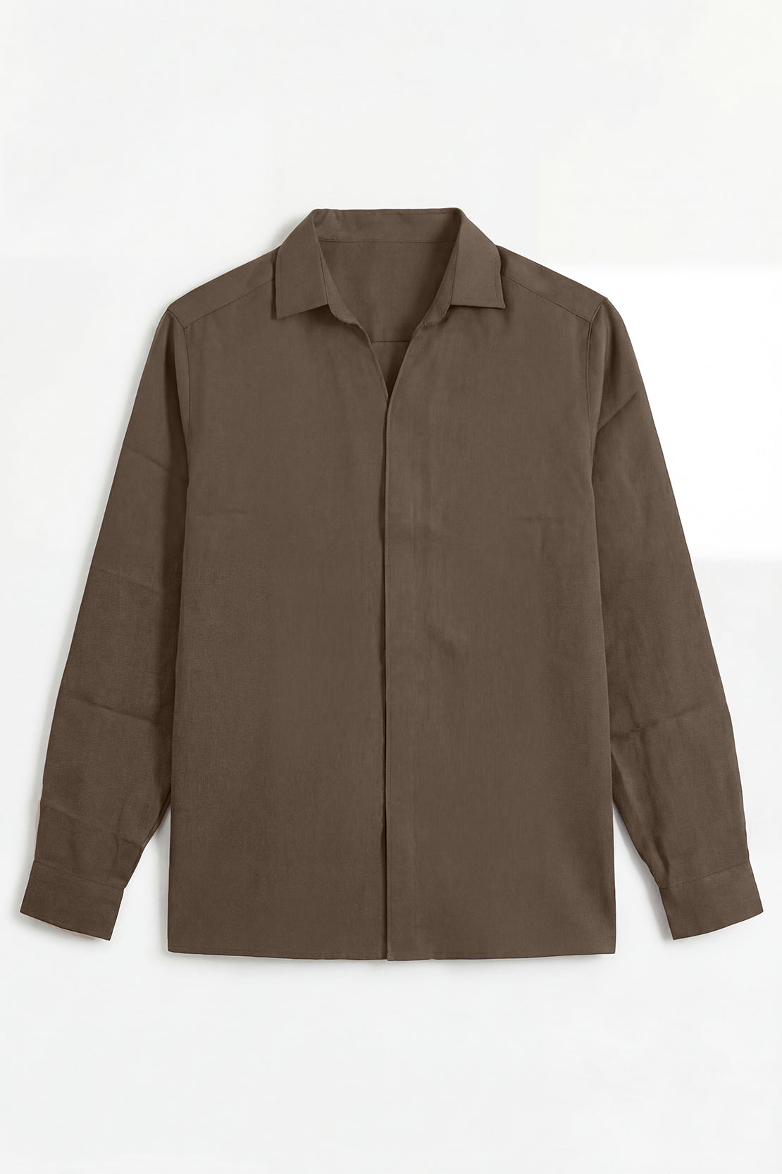 KOKO Pure-Ease Soft Collar Shirt – Brown & White