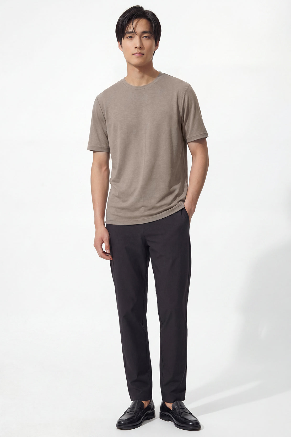 KOKO Modal Roma Crew Neck t-shirt – Coffee & Beige