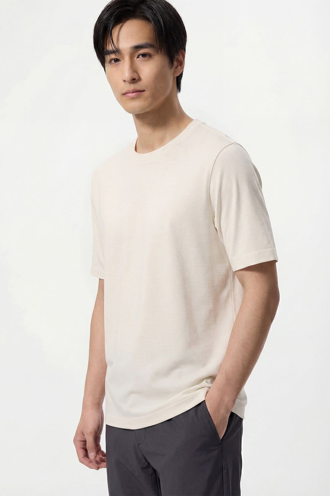 KOKO Modal Roma Crew Neck t-shirt – Coffee & Beige
