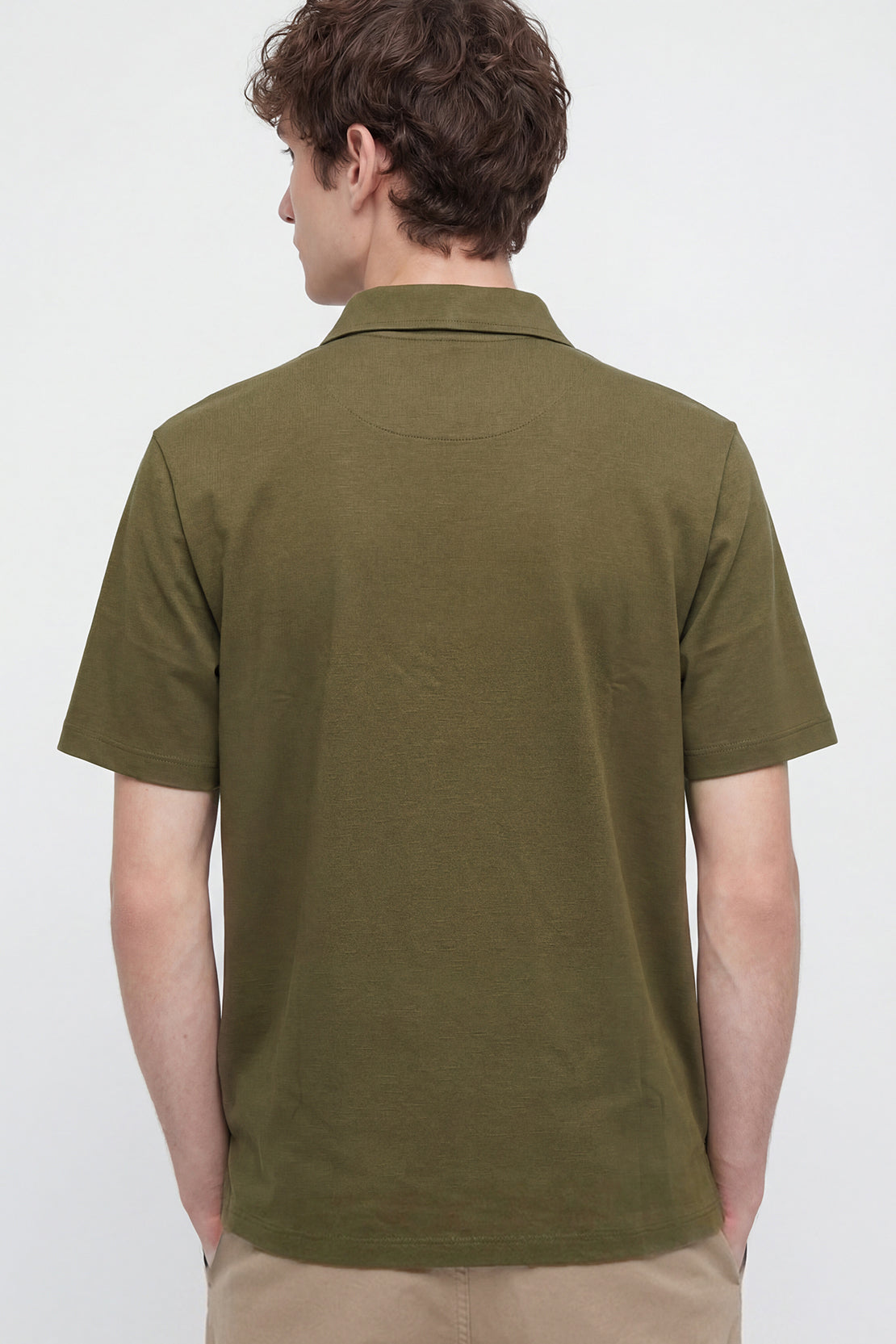 KOKO Modal Roma Half Zip Polo – Olive