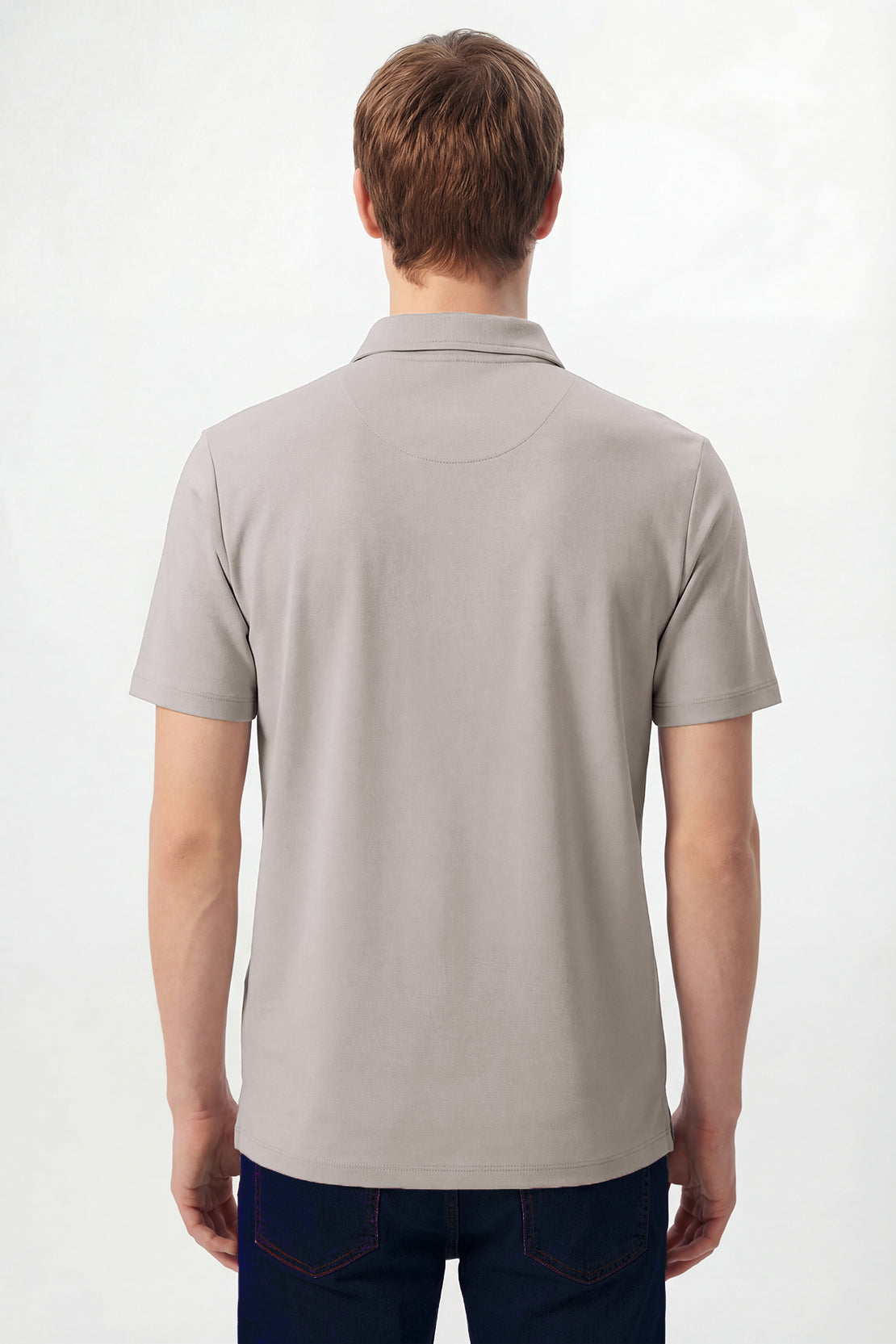 KOKO Modal Half Zip Polo – Grey