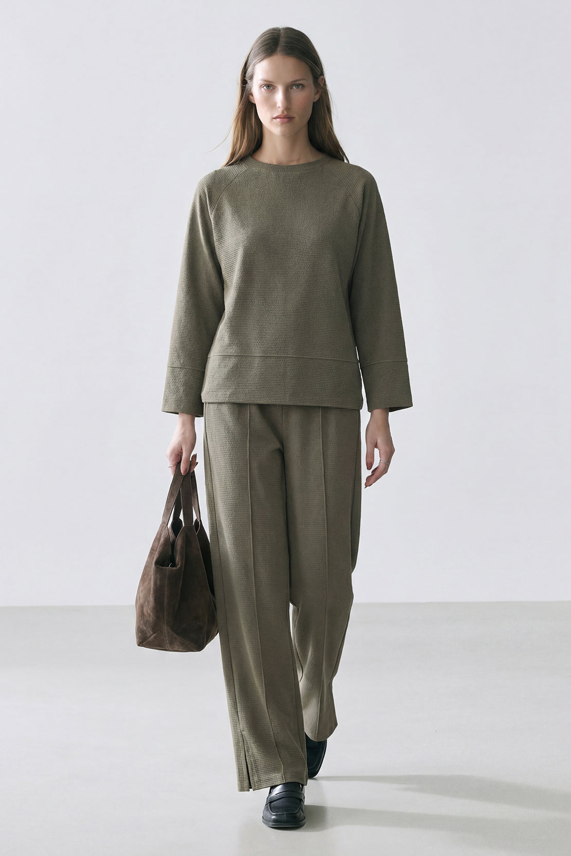 KOKO Textured Knit Relaxed Top - Clay