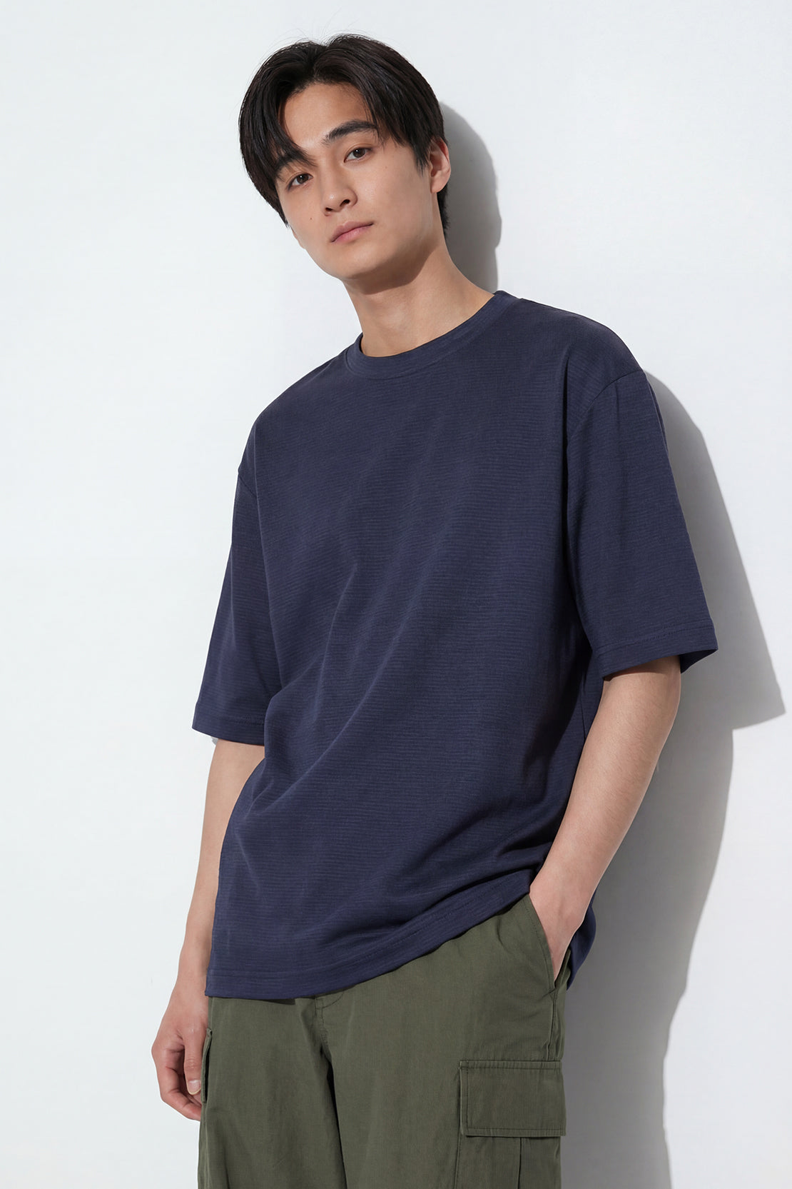 KOKO Knitted Mesh Crew Neck T-Shirt - White, Black, Navy, Blue, Grey & Jet Black
