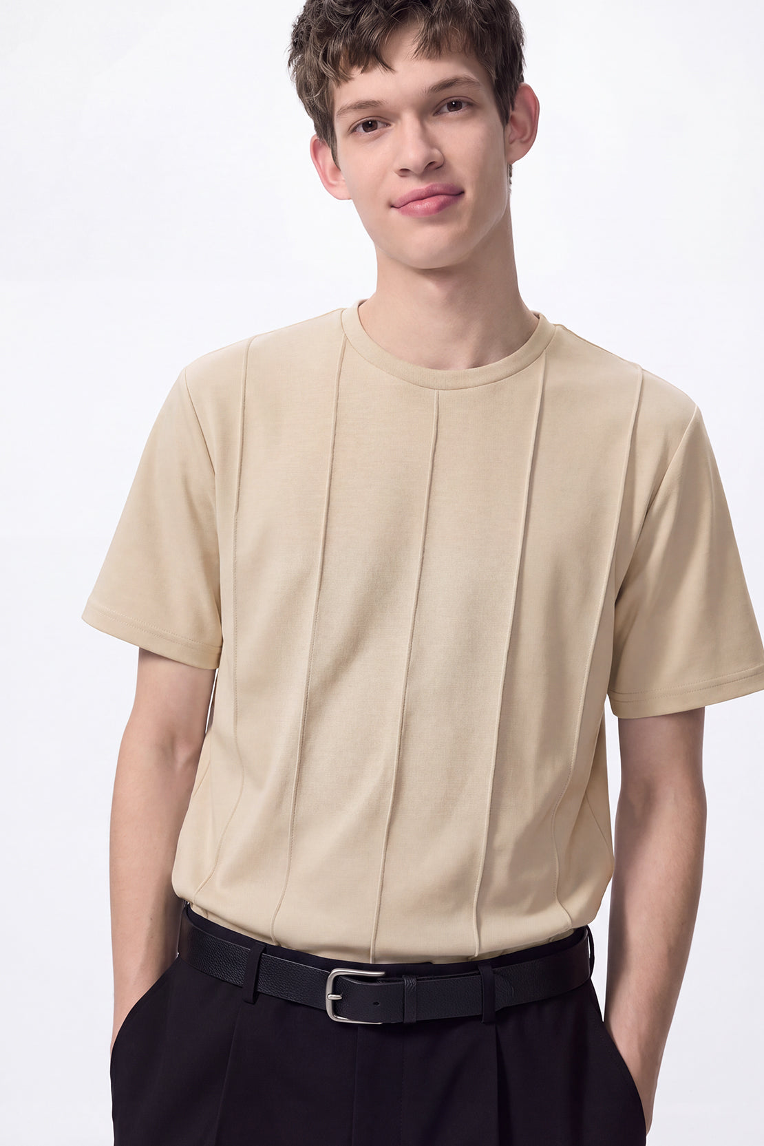 KOKO Modal Seam Detail T-Shirt – Soft Grey