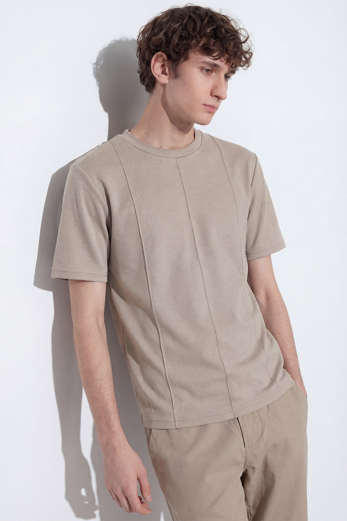 KOKO Modal Seam Detail T-Shirt – Beige