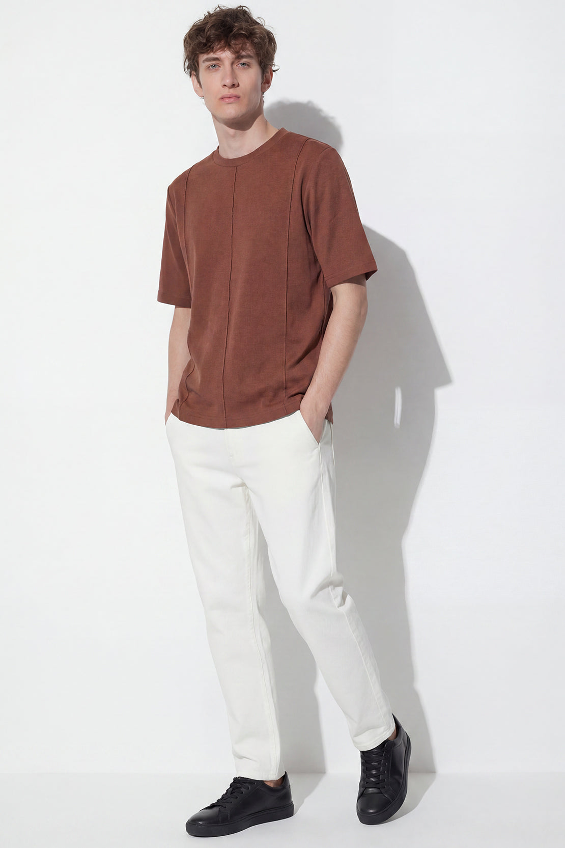 KOKO Modal Seam Detail T-Shirt – Brown