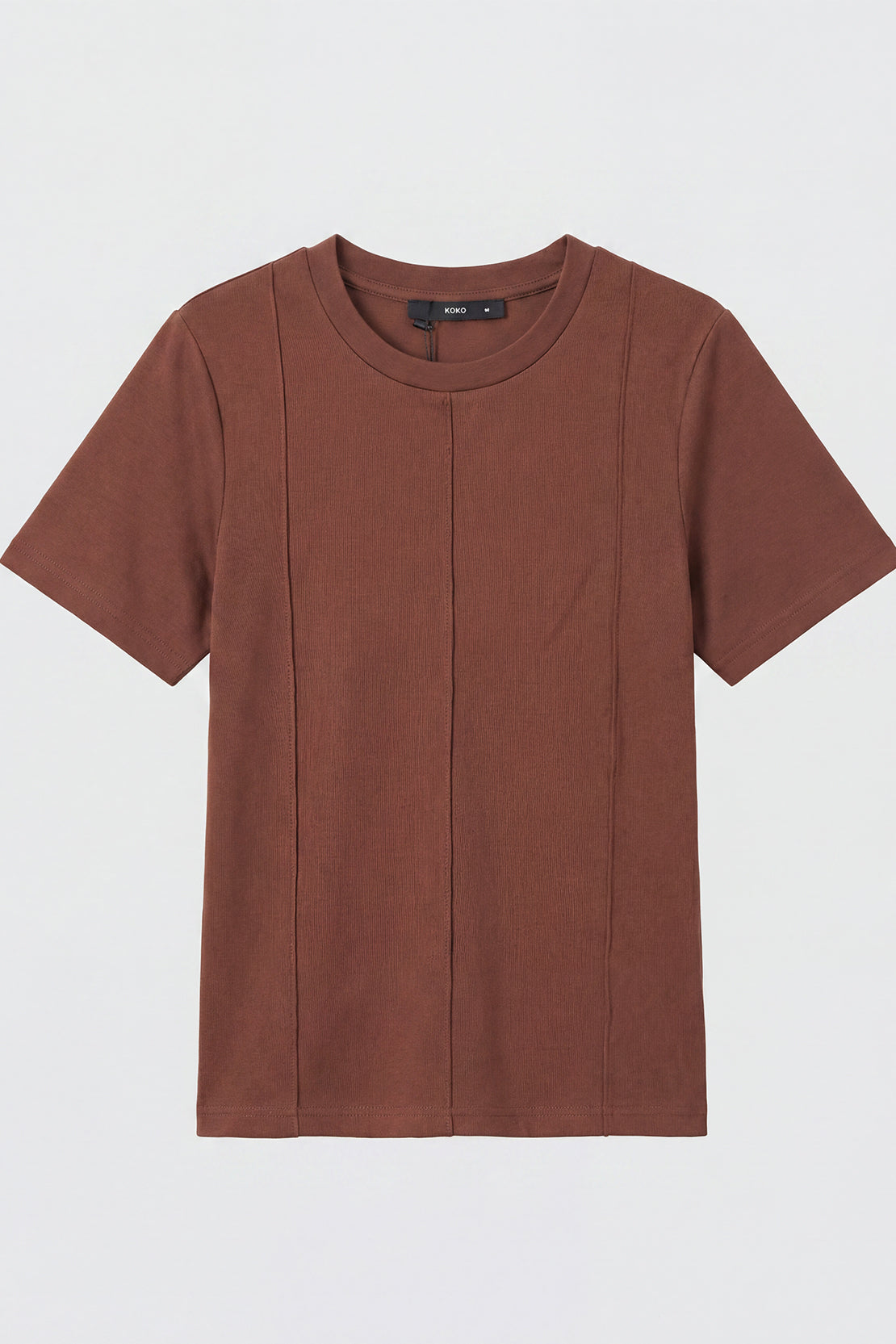 KOKO Modal Seam Detail T-Shirt – Brown