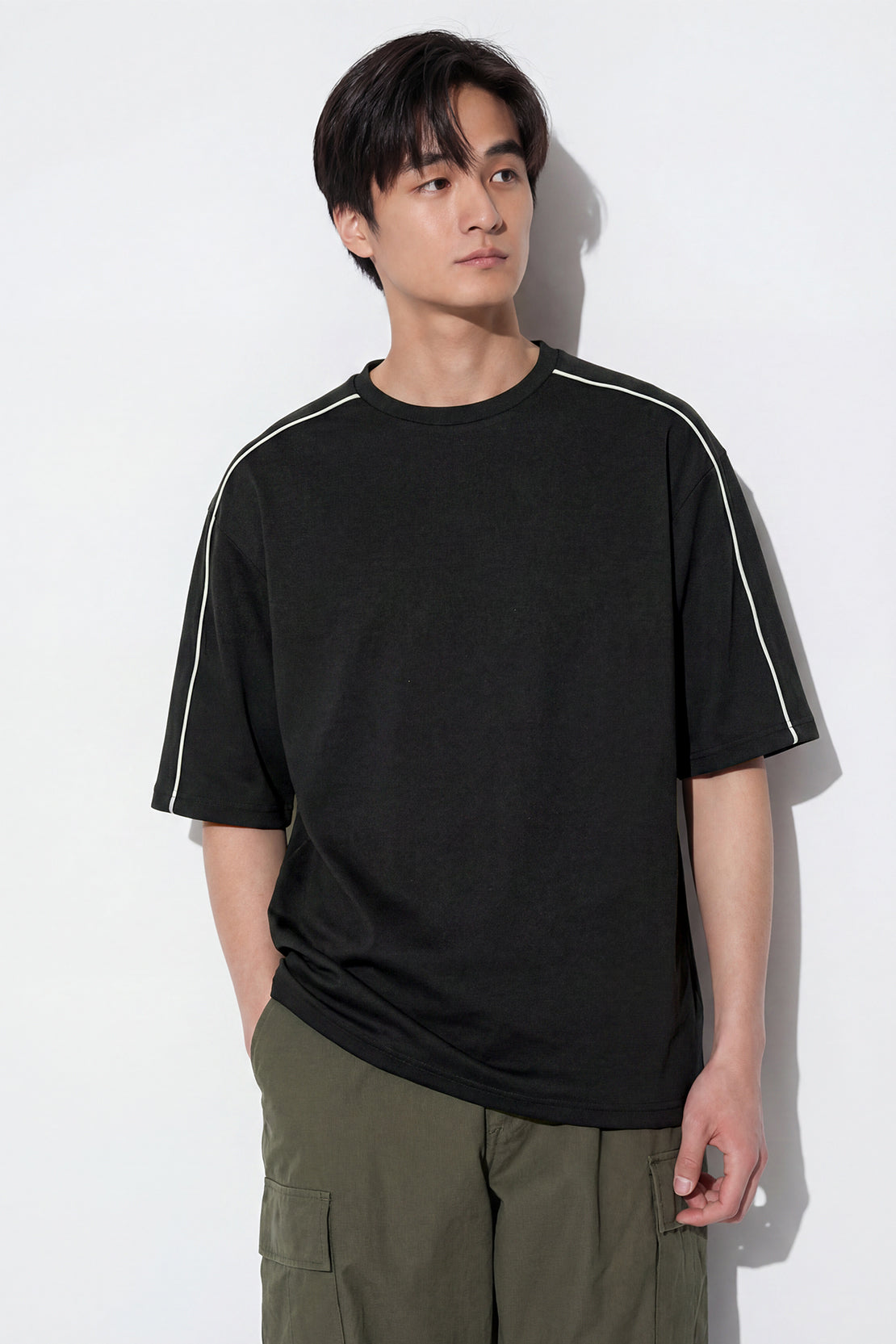 KOKO Modal Oversized T-Shirt – Black, Grey, Silver & Clay