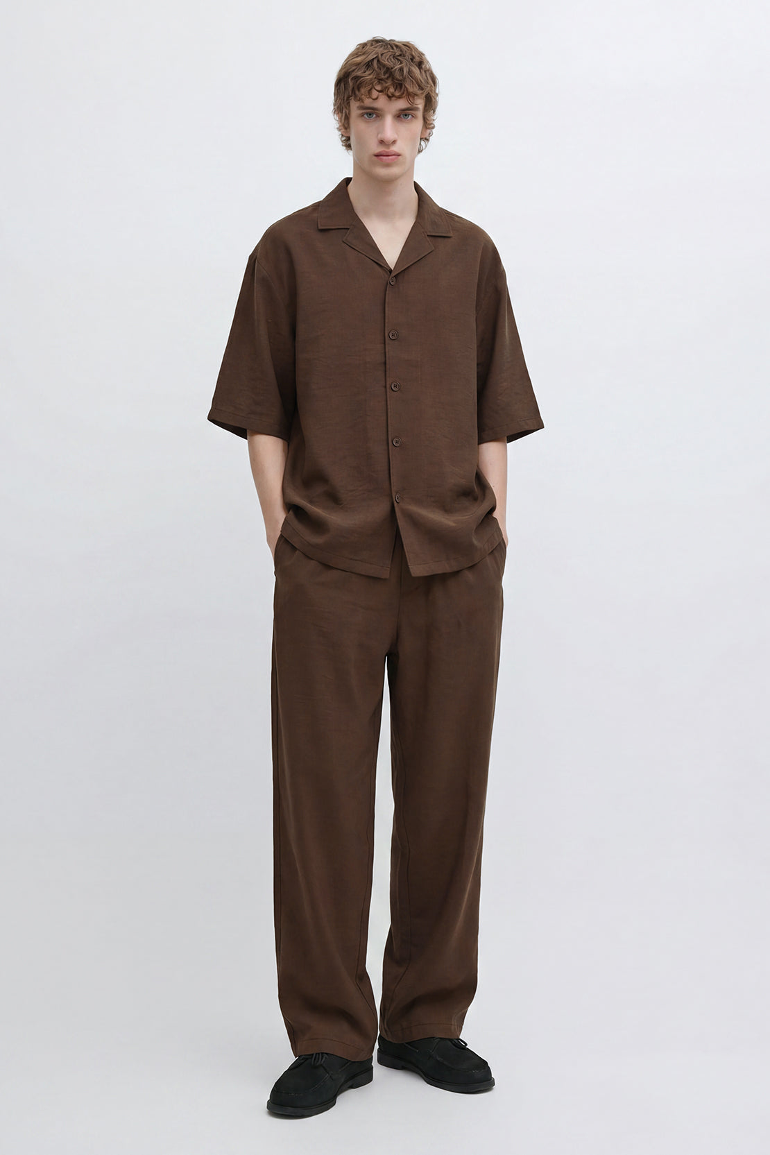 KOKO Premium Velvet Linen Shirt – Coffee