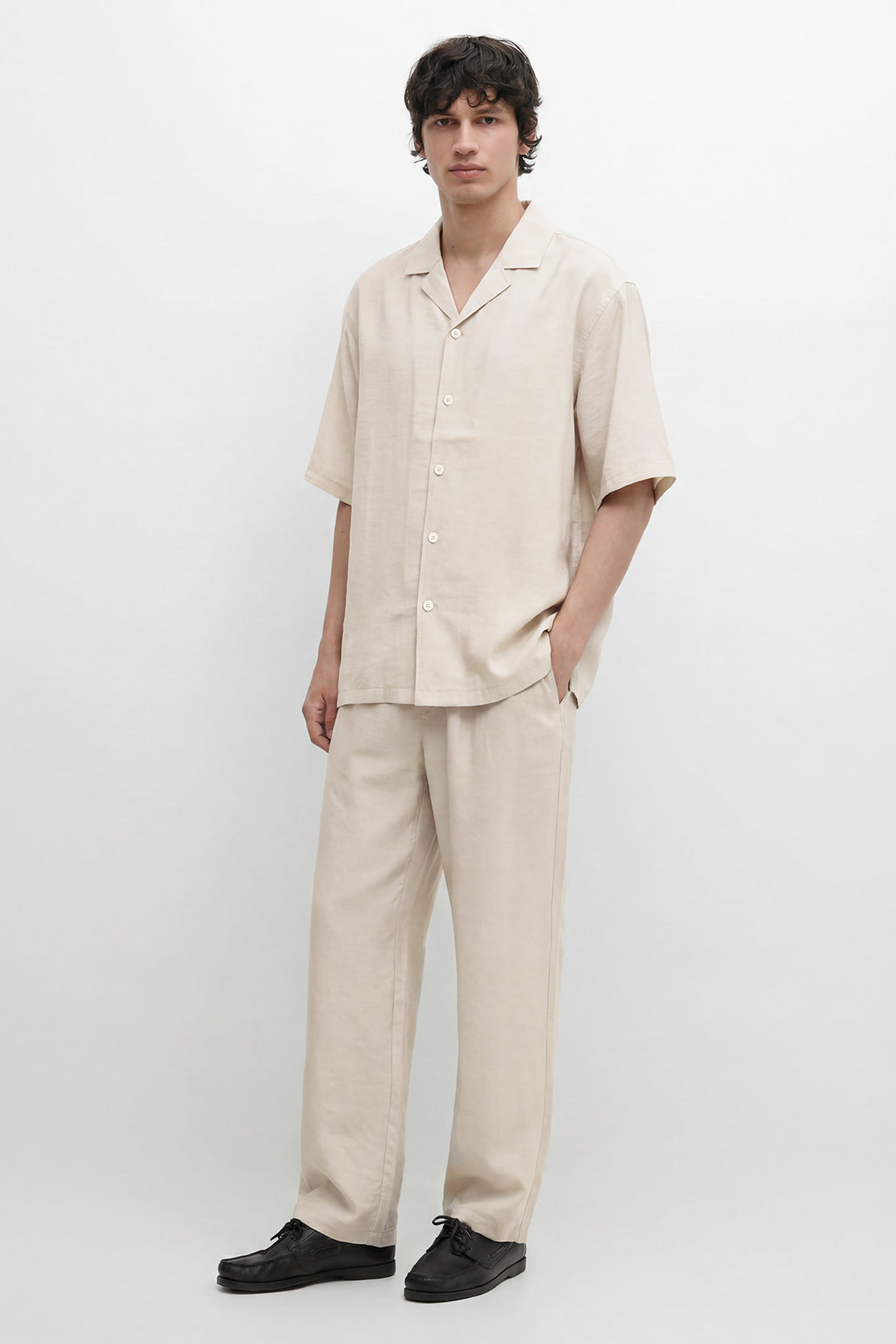 KOKO Premium Velvet Linen Lounge Pants – Soft Beige